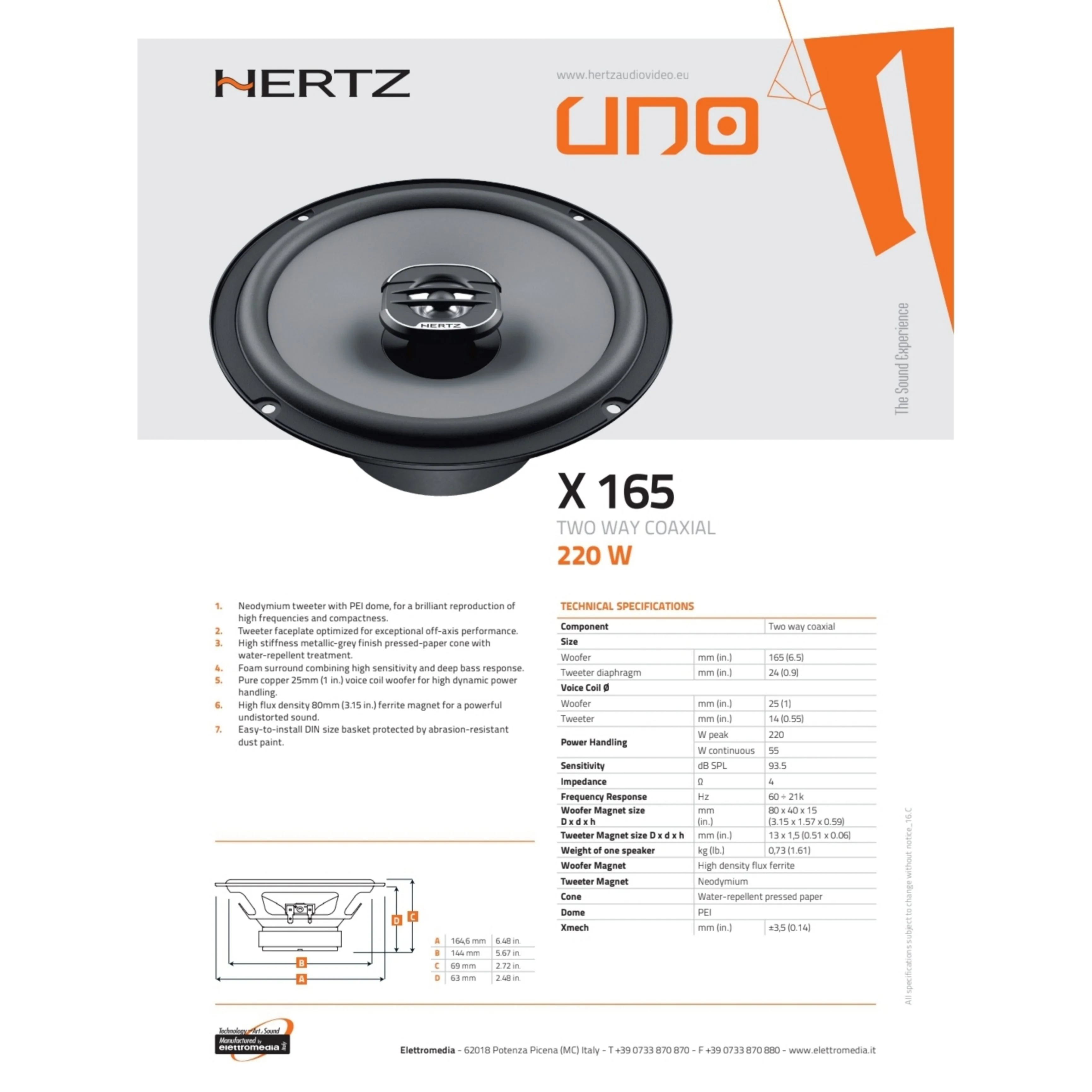 Hertz Kit 4 Casse | X 165 | Ant/Post | VW Tiguan - Image 2
