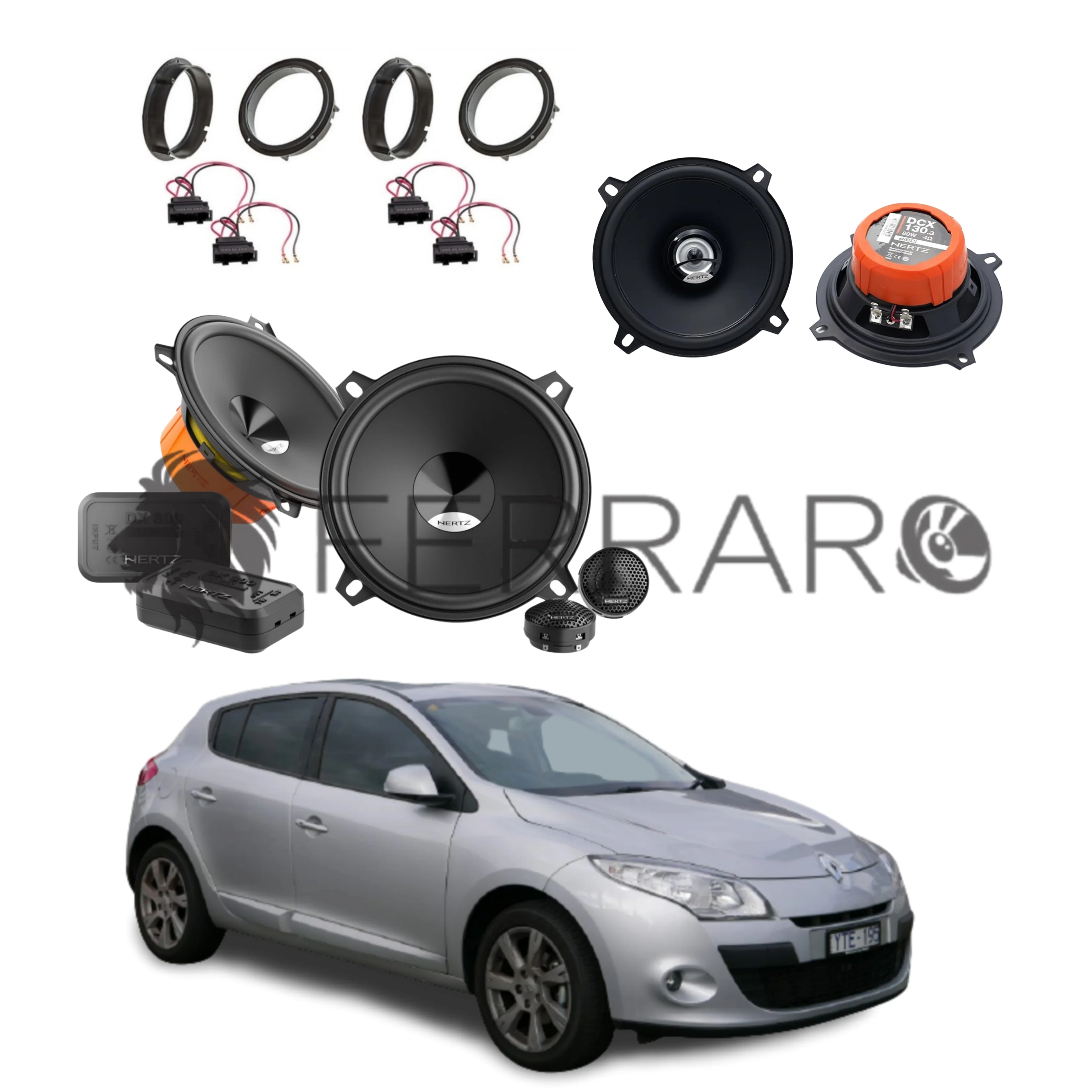 Hertz Kit 6 Casse | DCX 130.3 | DSK 130.3 | Ant/Post | Renault Megane III  (2008-2016)