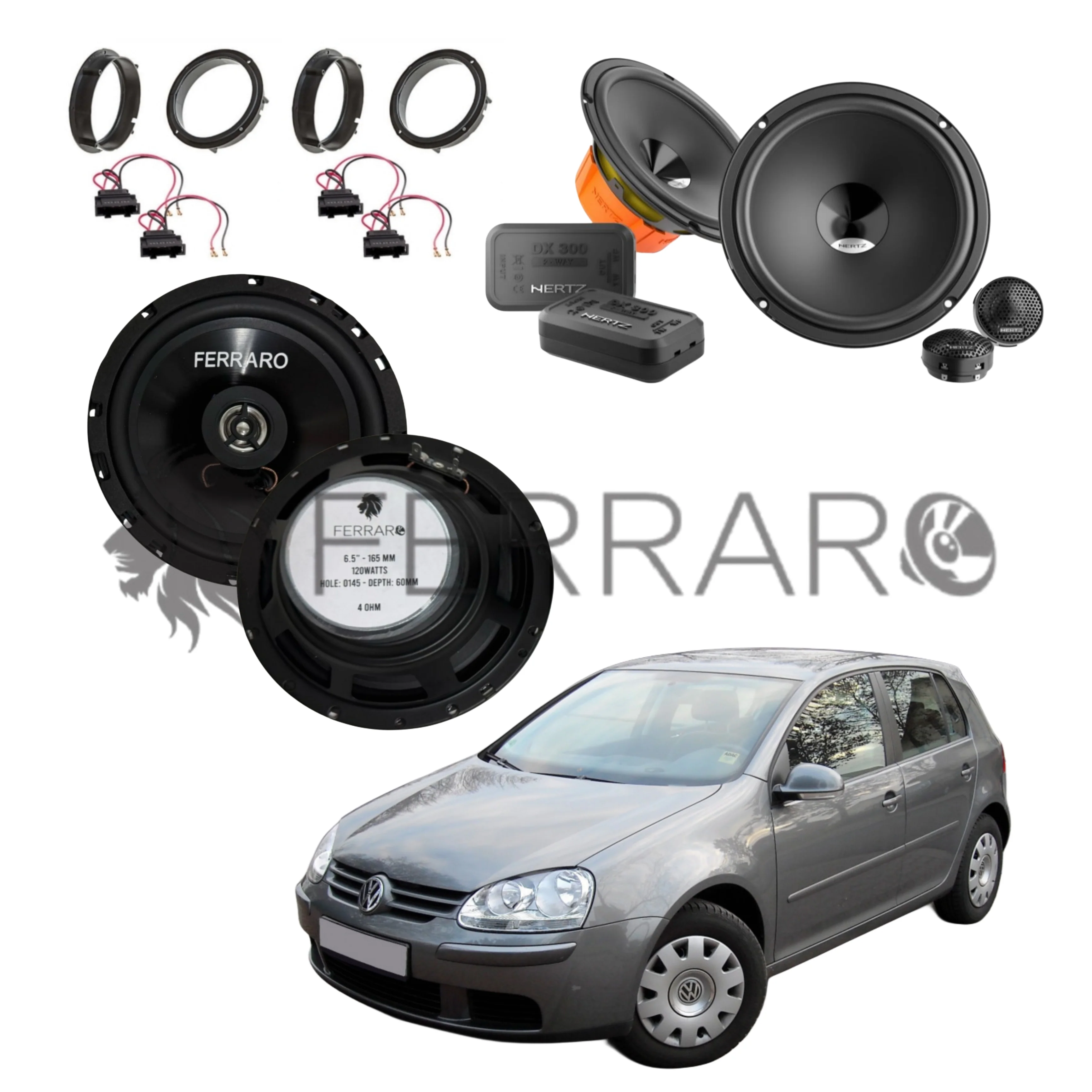 Hertz Kit 6 Casse | DSK 165.3 | ASC-552PC | Ant/Post | VW Golf 5ª Serie dal 2003>