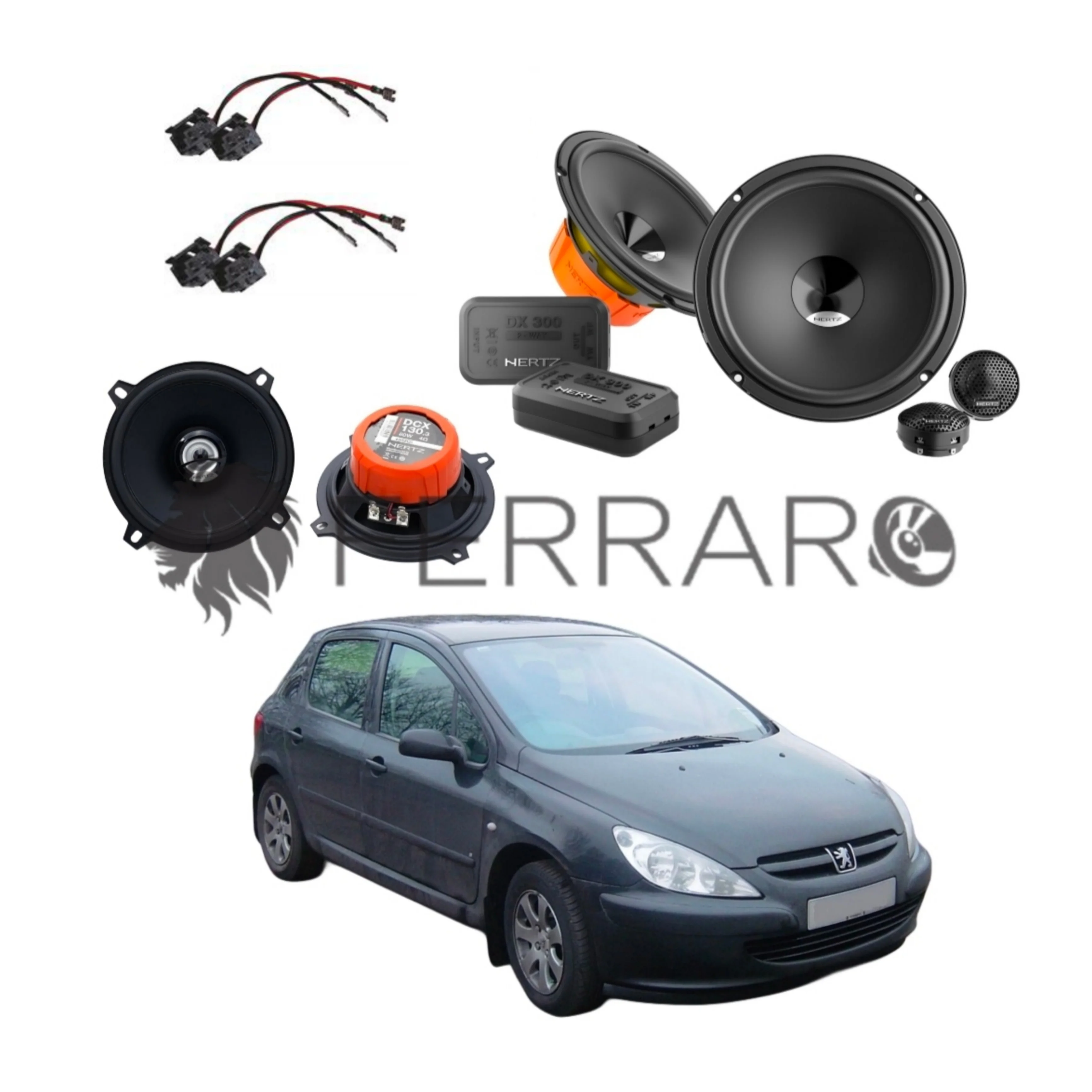 Hertz Kit 6 Casse, DSK 165.3, DCX 130.3, Ant/Post, Peugeot 307