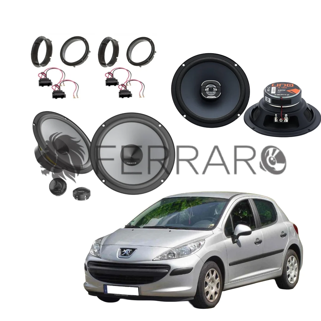 Hertz Kit 6 Casse | K 165 | X 165 |  Ant/Post | Peugeot 207 dal 2006>