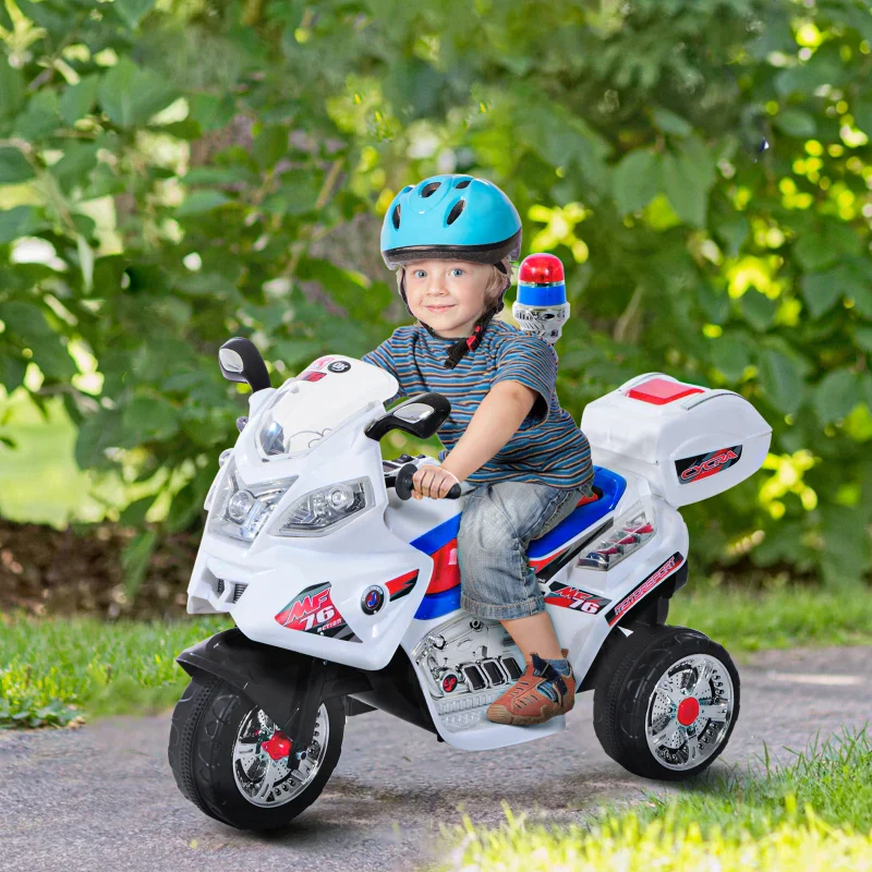 HOMCOM Moto Elettrica per Bambini da 3-5 Anni Motorino Elettrico Giocattolo 3 Ruote con Musica, Velocità 3KM/h, Luci 112×51×72.5cm - Image 2