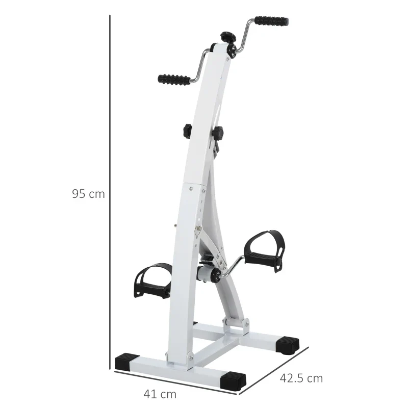HOMCOM Pedaliera Braccia e Gambe da Divano o Poltrona con Schermo LED, Altezza e Intensità Regolabile, Bianco, 40x42.5x100cm - Image 2