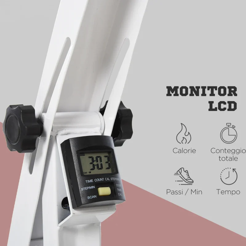 HOMCOM Pedaliera Braccia e Gambe da Divano o Poltrona con Schermo LED, Altezza e Intensità Regolabile, Bianco, 40x42.5x100cm - Image 5
