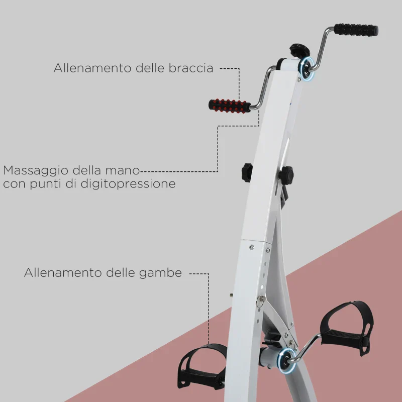 HOMCOM Pedaliera Braccia e Gambe da Divano o Poltrona con Schermo LED, Altezza e Intensità Regolabile, Bianco, 40x42.5x100cm - Image 7