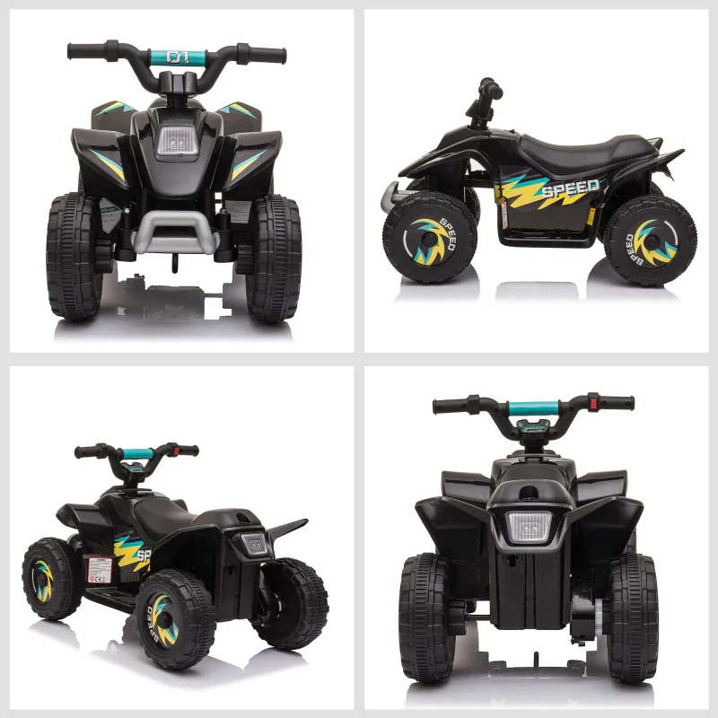 HOMCOM Quad Elettrico per Bambini 18-36 Mesi con Batteria Ricaricabile da 6V, 72x40x45.5 cm, Nero - Image 7