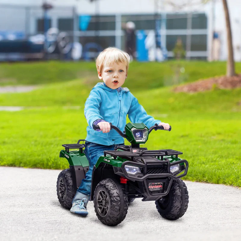 HOMCOM Quad per Bambini 3-6 Anni con 3 Luci LED, Velocità max 4km/h e 50 Minuti max di Carica, 88x45x50 cm - Image 2