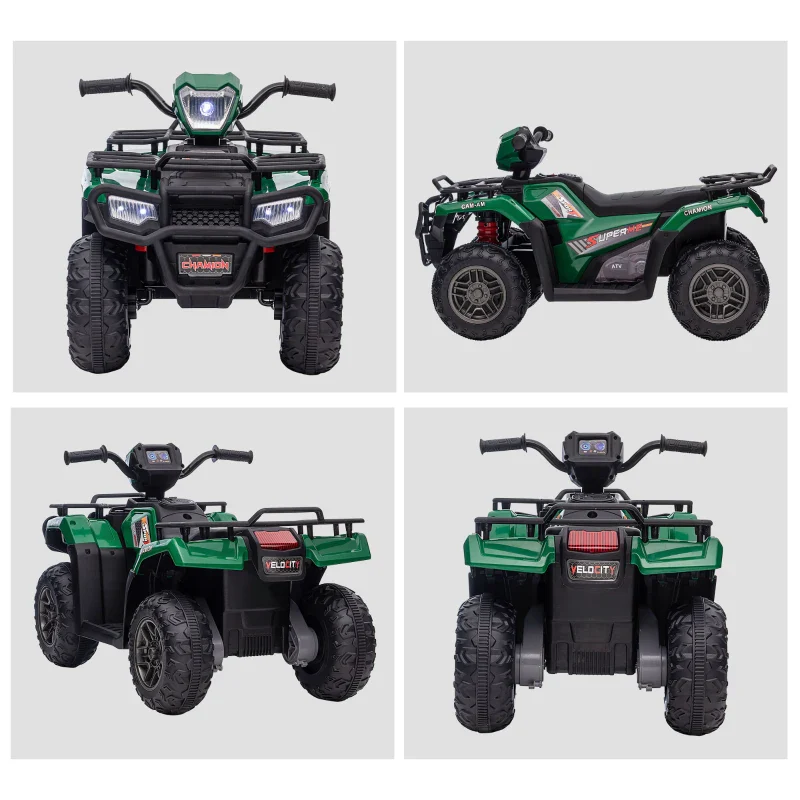 HOMCOM Quad per Bambini 3-6 Anni con 3 Luci LED, Velocità max 4km/h e 50 Minuti max di Carica, 88x45x50 cm - Image 6