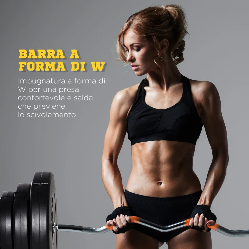 HOMCOM Set di Manubri Regolabile, Set Bilanciere e Dischi 70kg, 8 Dischi Pesi Rivestiti in Plastica e Barra in Metallo, 140x38.5x38.5cm, Nero - Image 4
