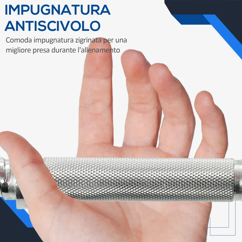HOMCOM Set Manubri Palestra 40kg (4x5kg, 4x2.5kg, 4x1.5kg), Pesi Palestra con 12 Dischi da 1.5kg, 2.5kg, 5kg, Փ25mm, per Allenamento a Casa - Image 4