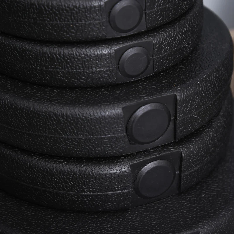 HOMCOM Set Manubri Palestra 40kg (4x5kg, 4x2.5kg, 4x1.5kg), Pesi Palestra con 12 Dischi da 1.5kg, 2.5kg, 5kg, Փ25mm, per Allenamento a Casa - Image 7