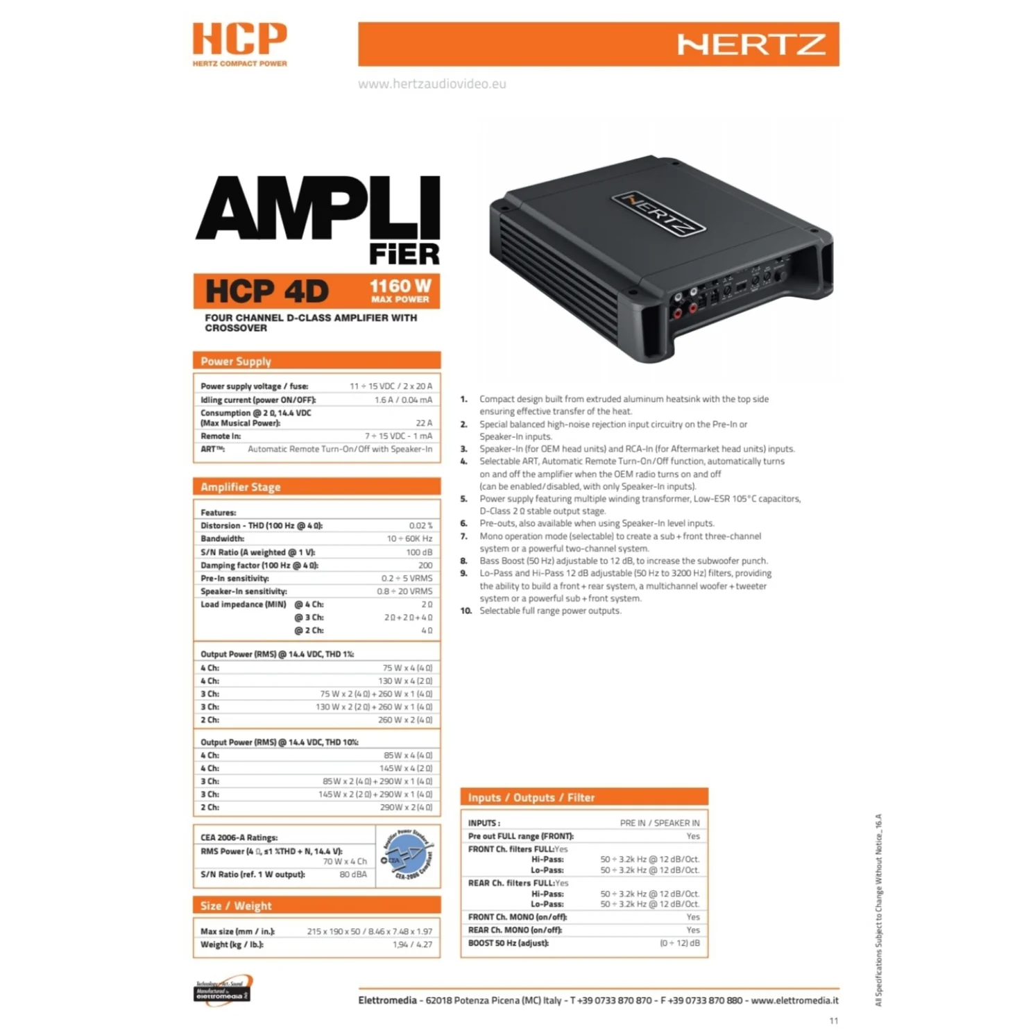 Hertz Sound Casse Ant CK165, Amplificatore HCP4D 760w, Sub DBX 30.3 1000w - Image 2