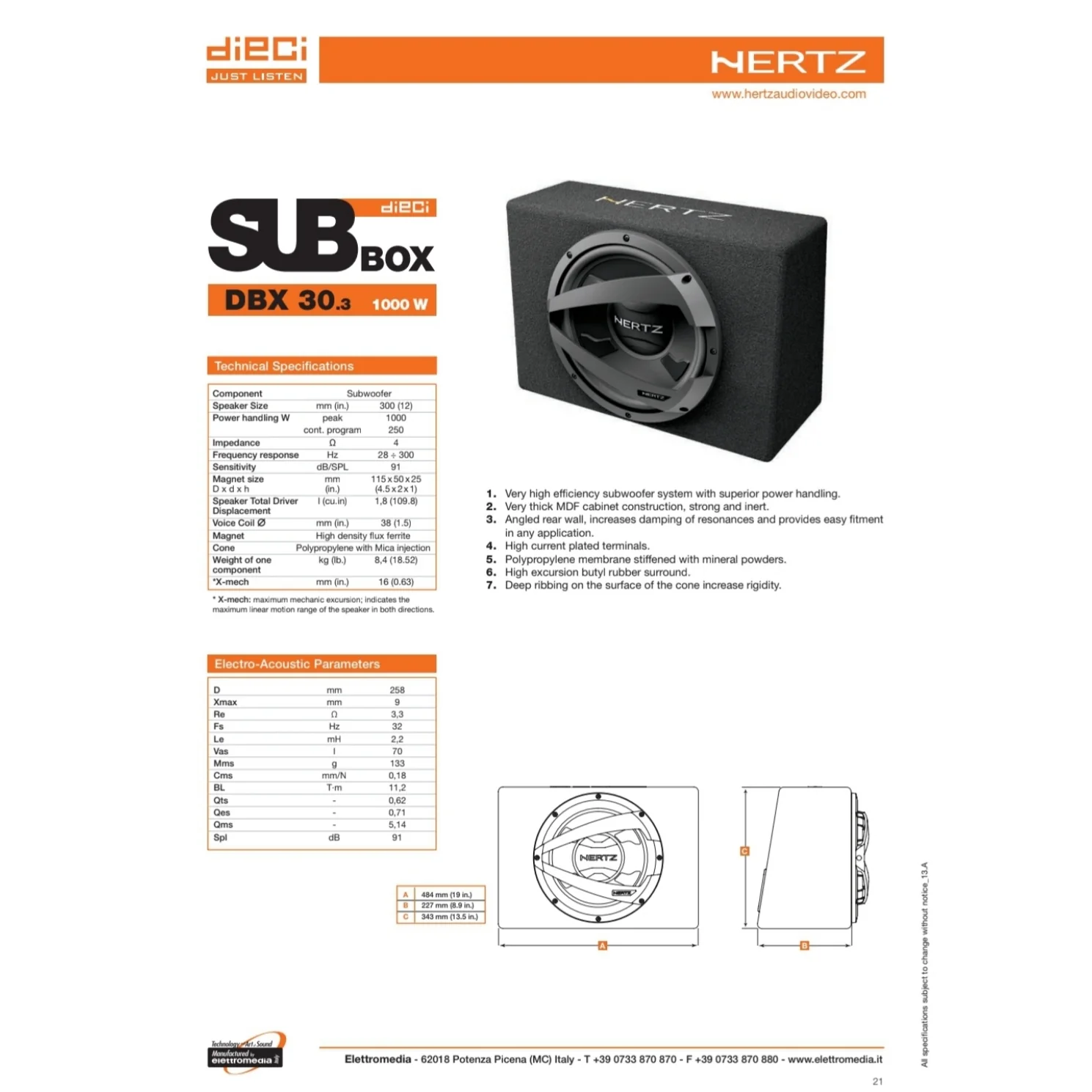 Hertz Sound Casse Ant CK165, Amplificatore HCP4D 760w, Sub DBX 30.3 1000w - Image 4