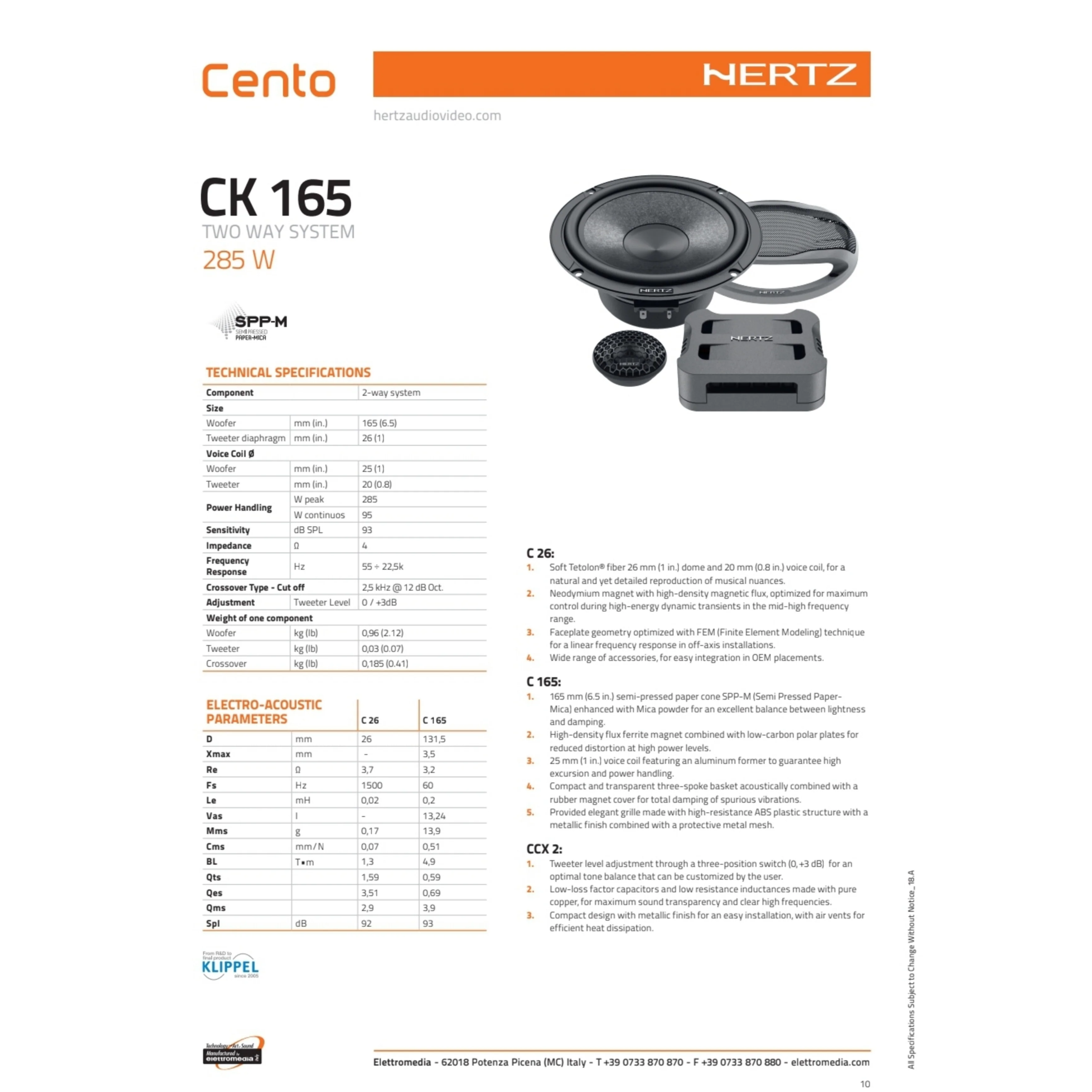 Hertz Sound Casse Ant CK165, Amplificatore HCP4D 760w, Sub DBX 30.3 1000w - Image 5