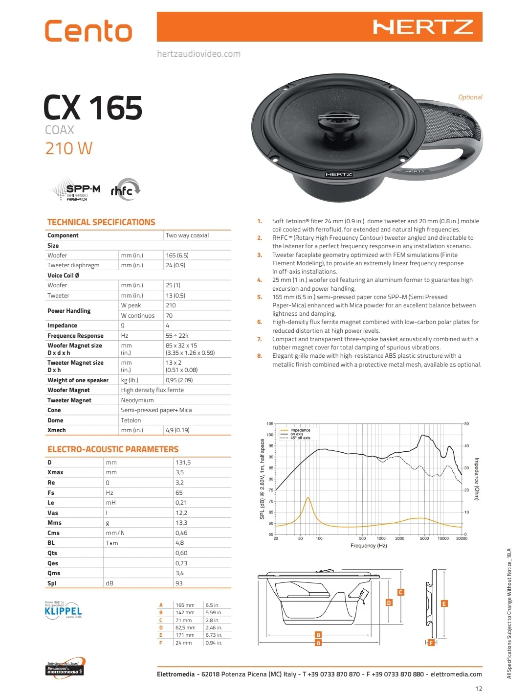 Hertz Kit 2 Casse | CX 165 | Posteriori | Fiat 500 Abarth - Image 2