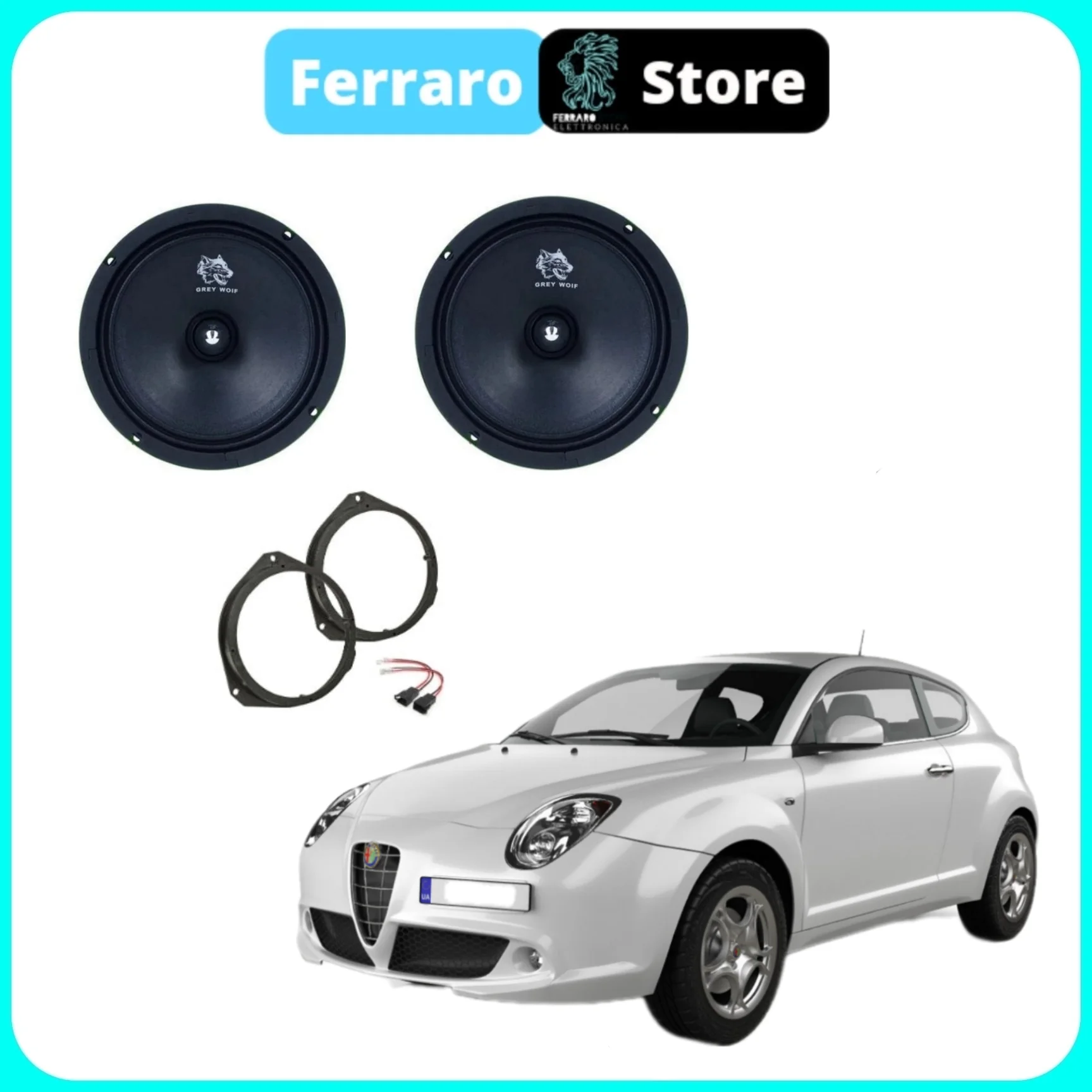 Kit 2 Casse per Alfa Romeo Mito, Altoparlanti, Anteriori