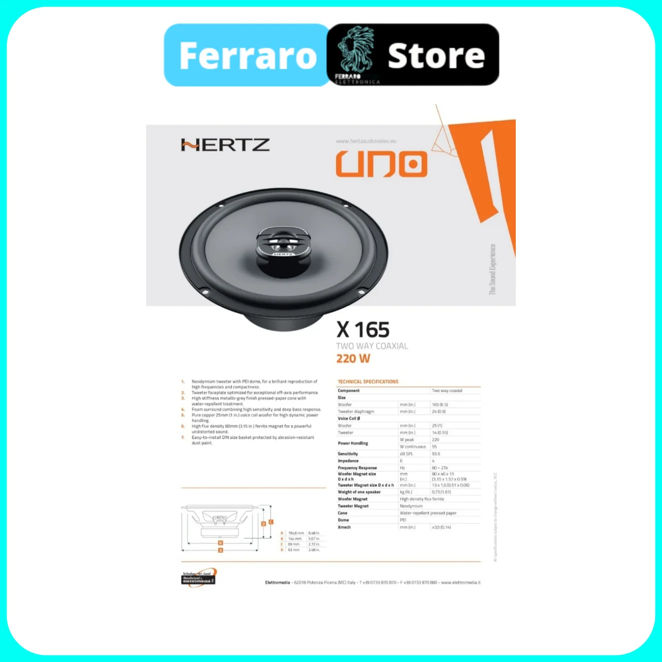 Kit 6 Casse per Chrevolet Captiva - Altoparlanti, Hertz Dieci, Anteriori/Posteriori - Image 4