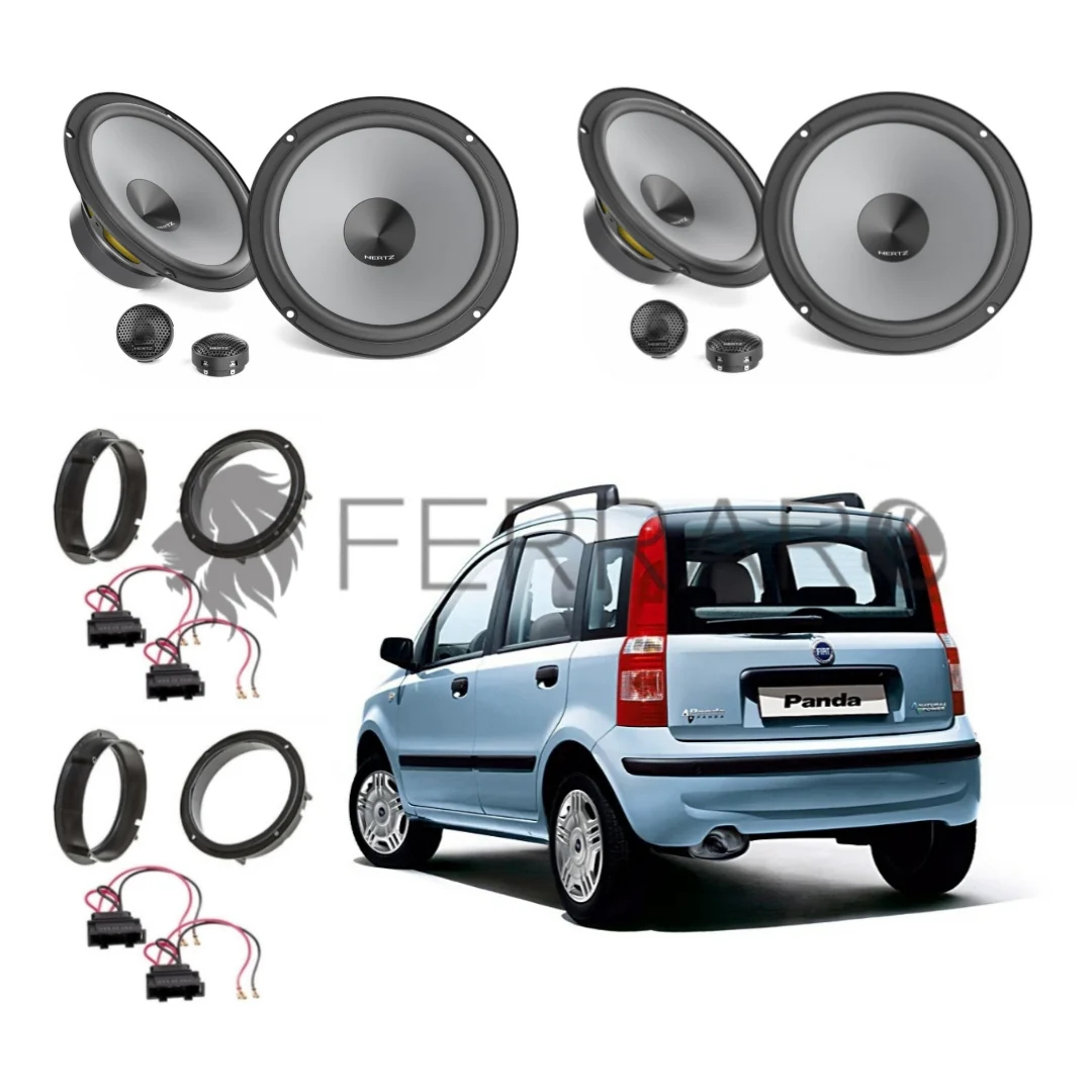 Hertz Kit 8 Casse, K165, Ant/Post, Fiat Panda (2003-2013)