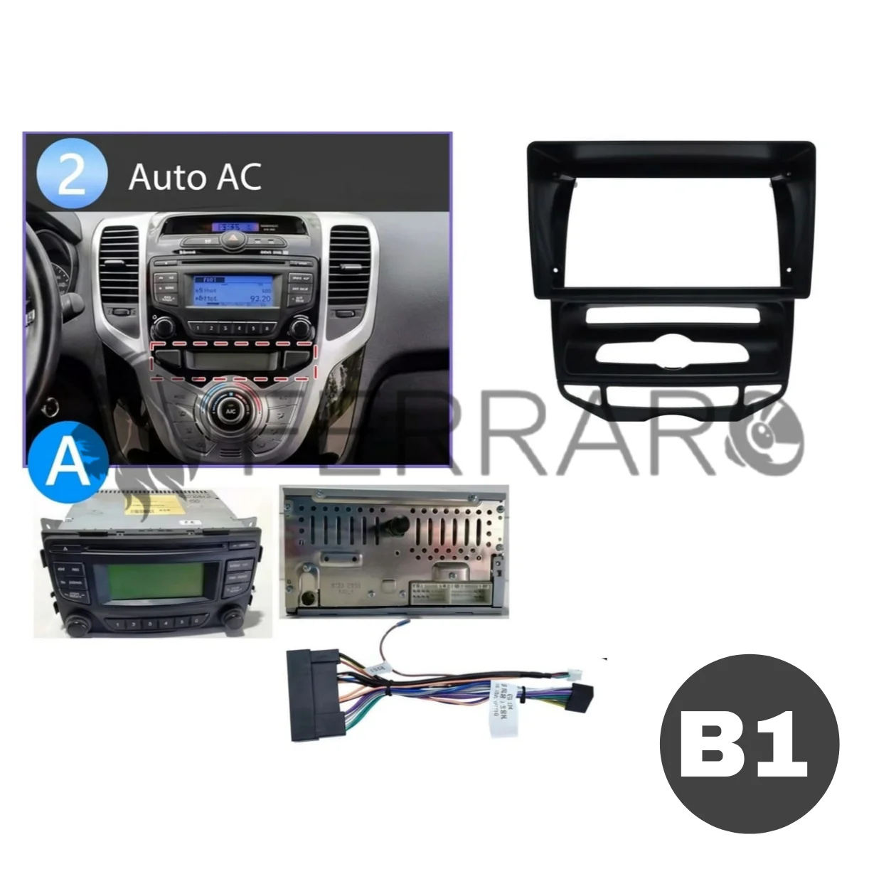 Kit Montaggio Autoradio 9"Pollici Hyundai IX20 Mascherina, Cablaggio per Autoradio Android - Image 3