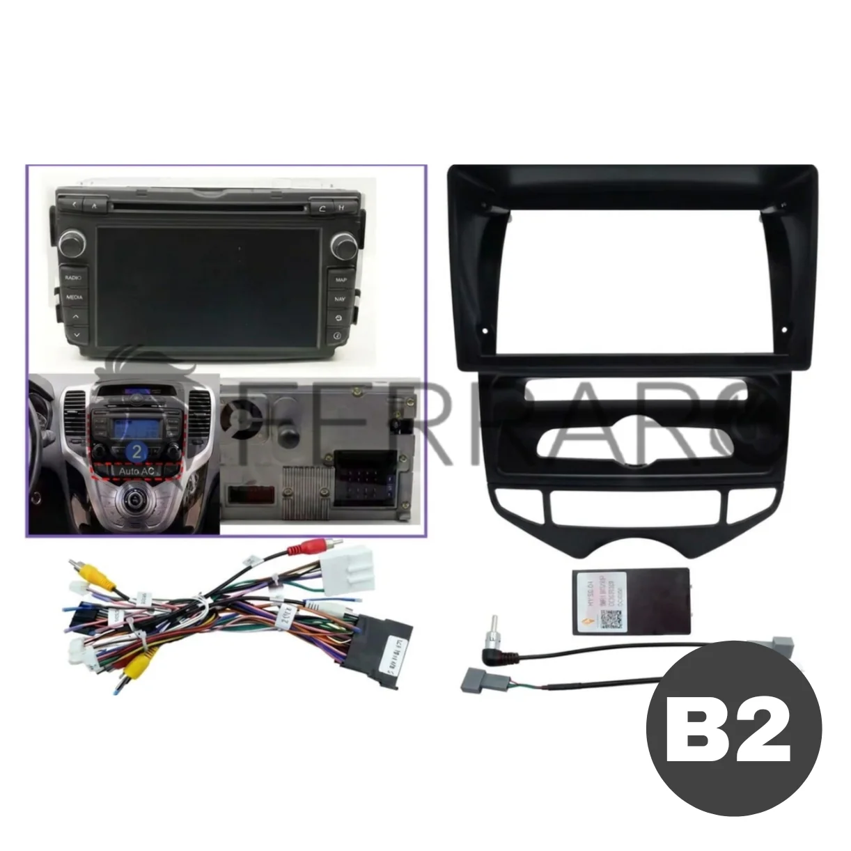 Kit Montaggio Autoradio 9"Pollici Hyundai IX20 Mascherina, Cablaggio per Autoradio Android - Image 4
