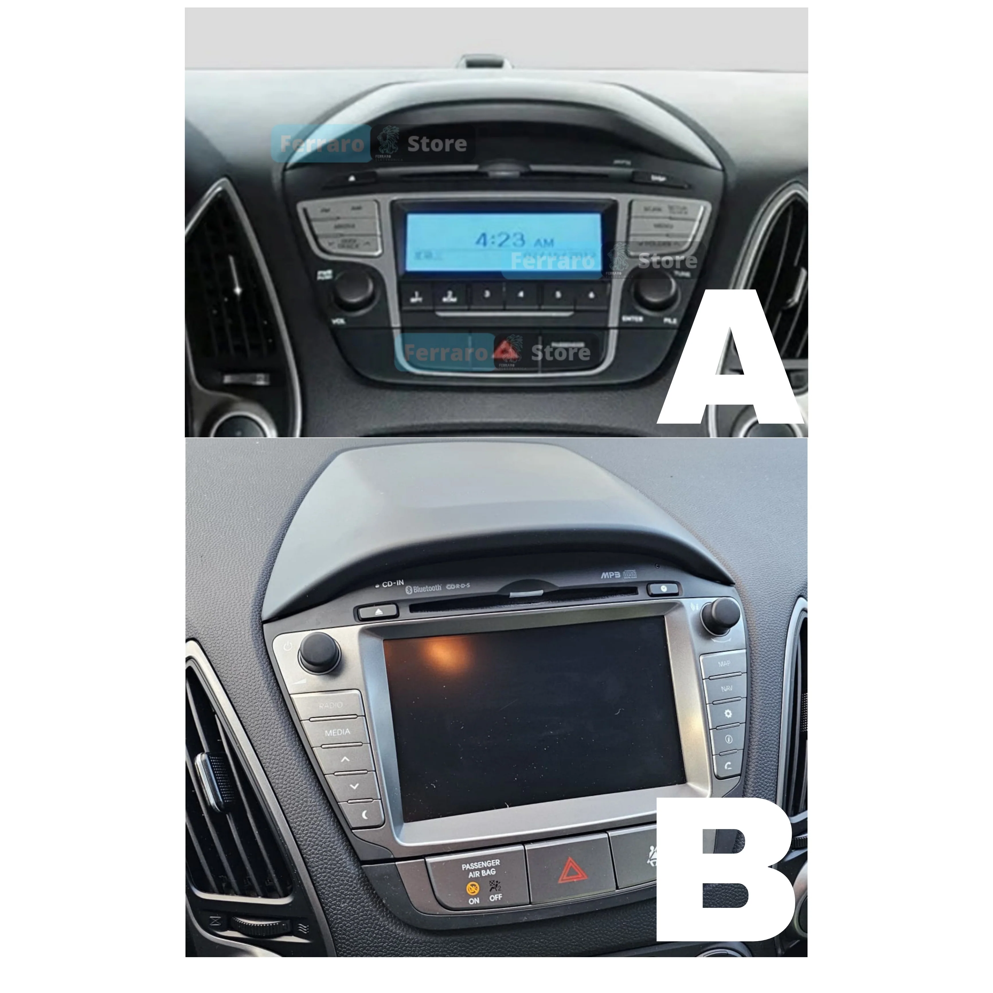 Kit Montaggio Autoradio 9"Pollici Hyundai ix35 Tucson 2 (2009-2015) Mascherina, Cablaggio per Autoradio Android - Image 2