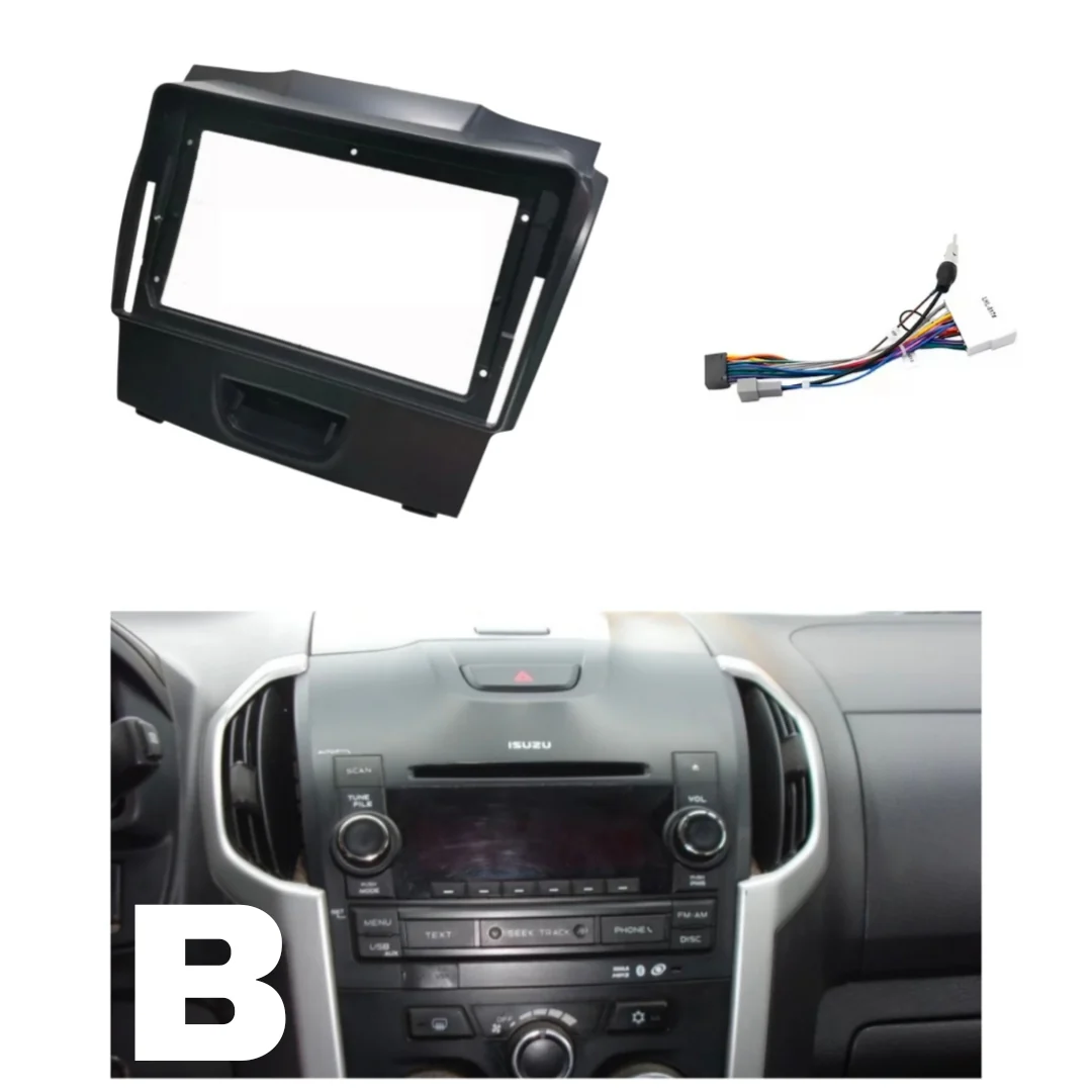 Kit Montaggio Autoradio 9"Pollici Isuzu D-Max 9" (2012-2019) Mascherina, Cablaggio per Autoradio Android - Image 2