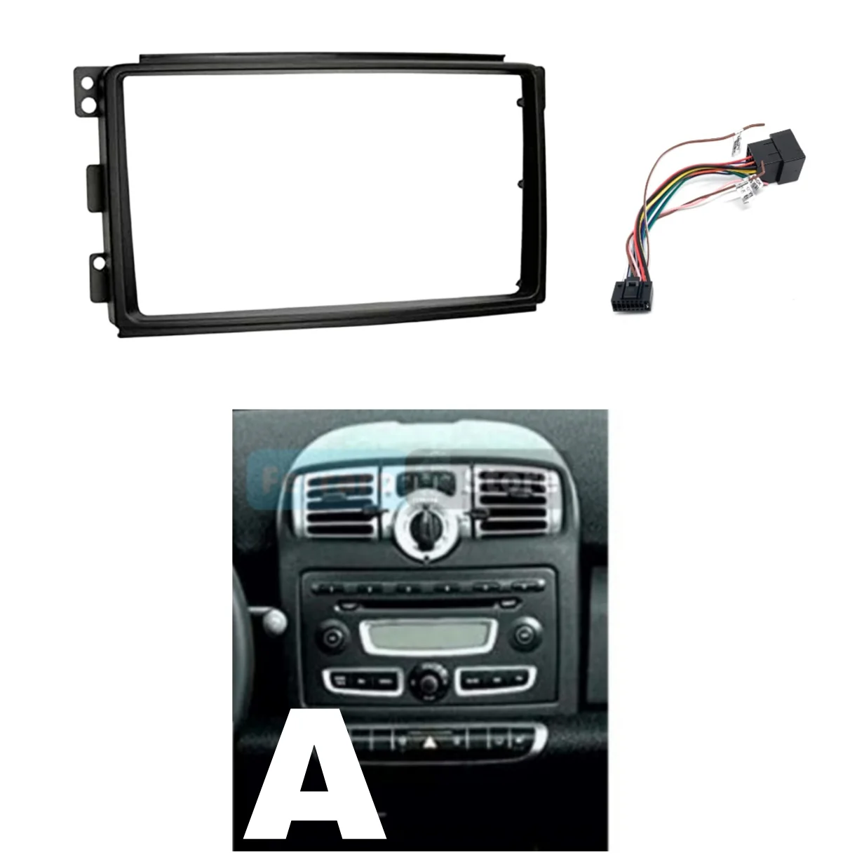 Kit Montaggio Autoradio 9"Pollici Smart 451 (2002-2015) Mascherina, Cablaggio Autoradio Android