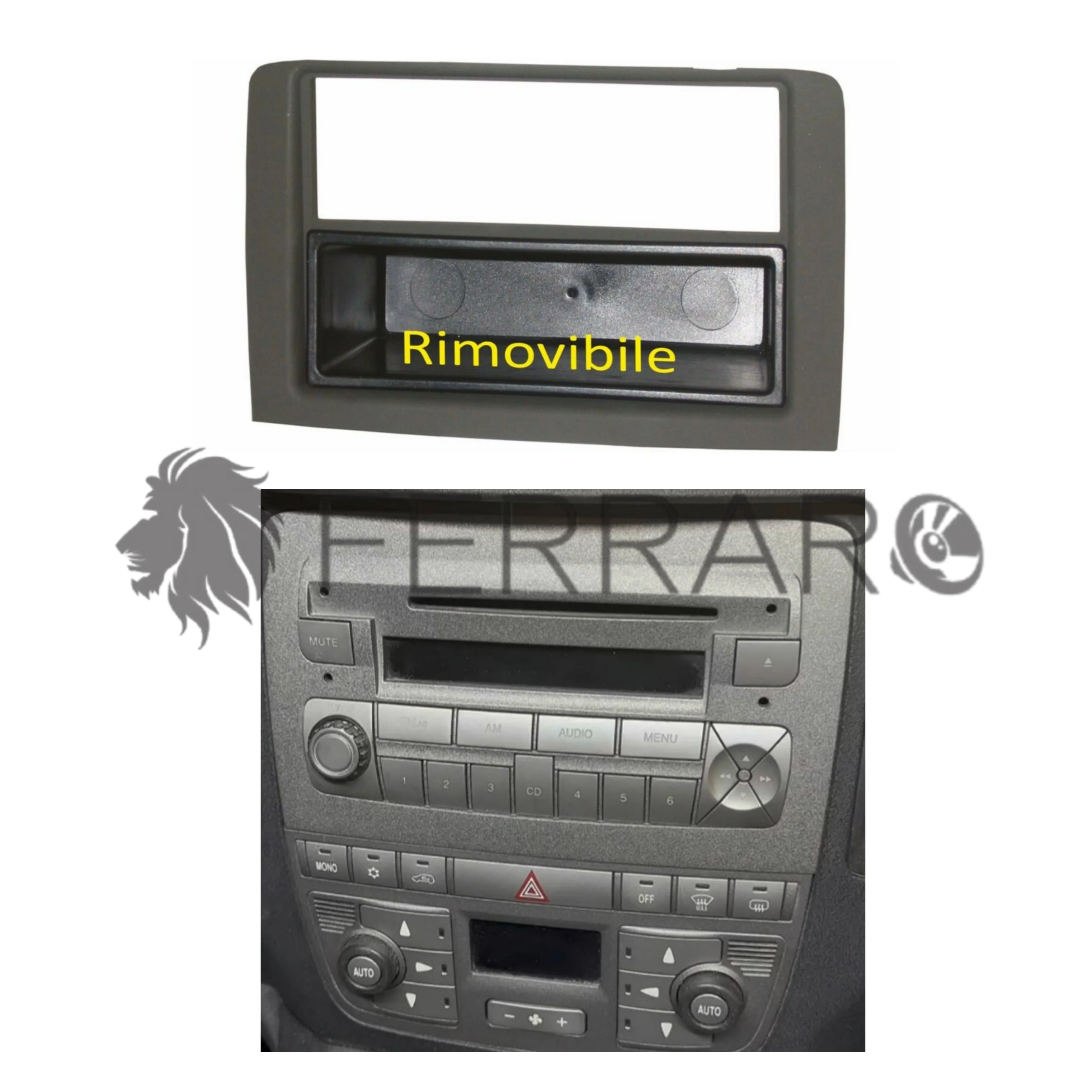 Mascherina 1DIN con Cassetto | Fiat Idea dal 2005> - Image 2