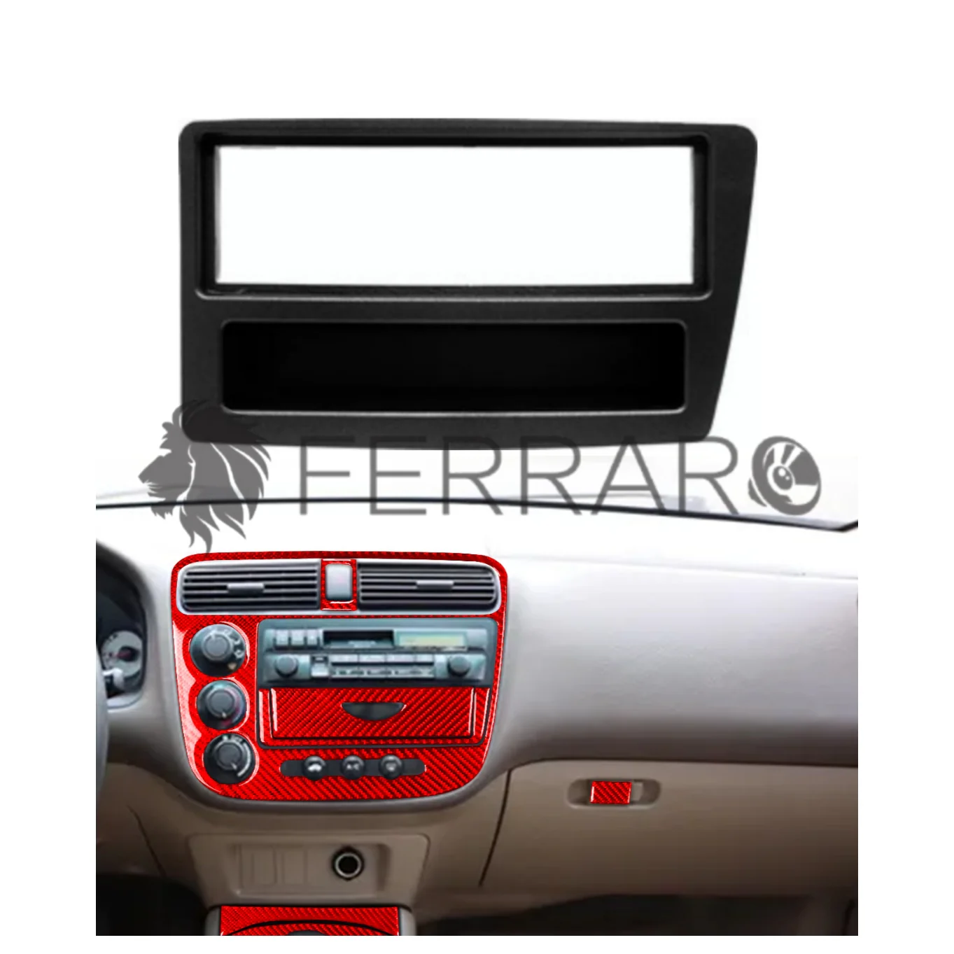 Mascherina 1DIN con Cassetto | Honda Civic (2001-2006)