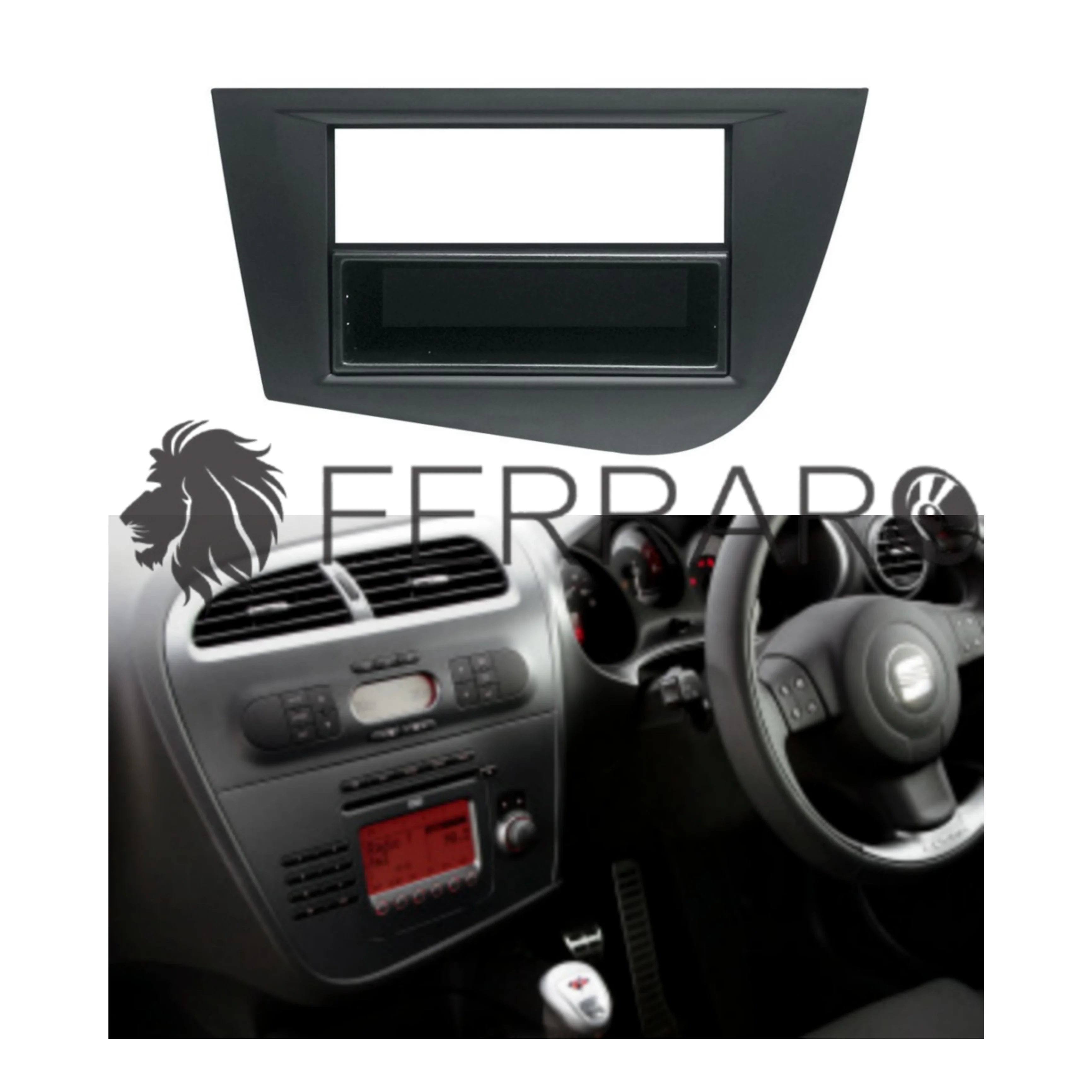 Mascherina 1DIN con Cassetto | Seat Leon, 2005-2012