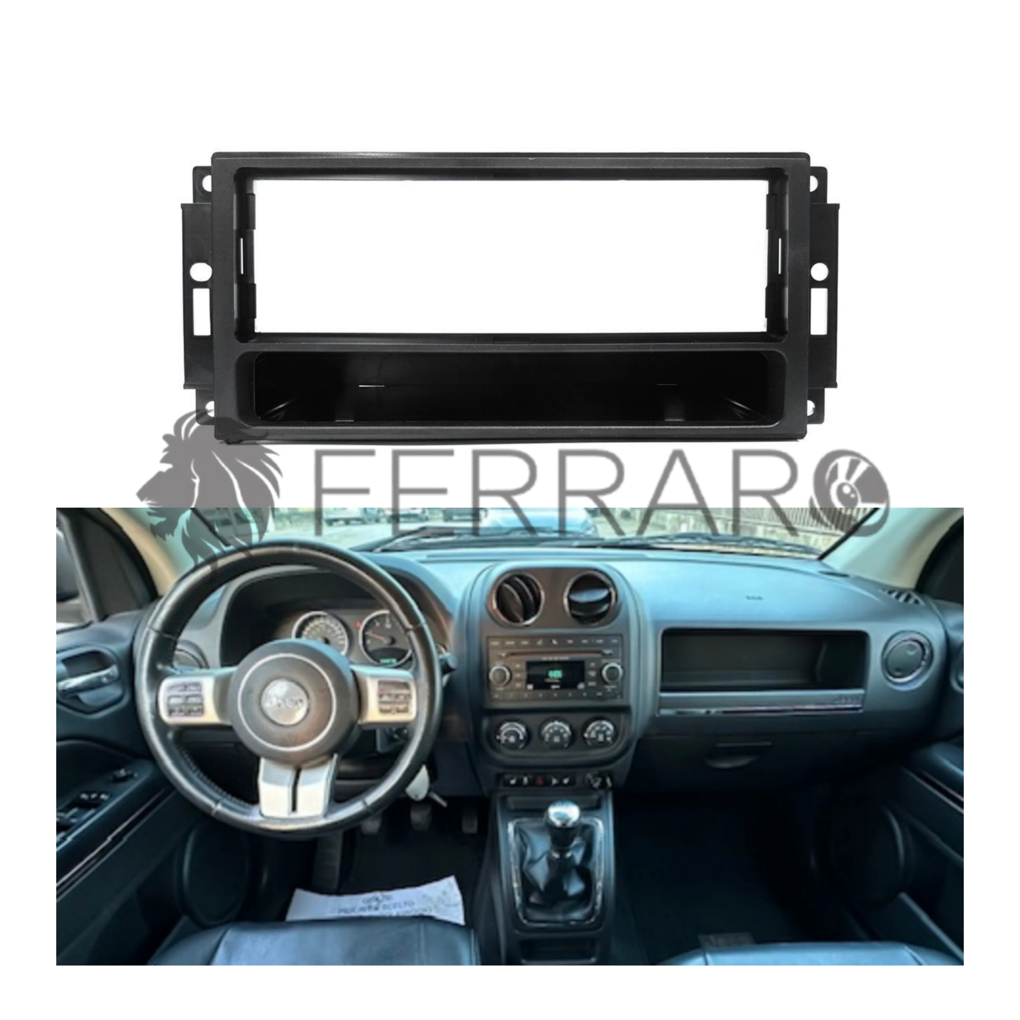 Mascherina 1DIN | Jeep, Dodge, Chrysler (Compatibilità in Descrizione)