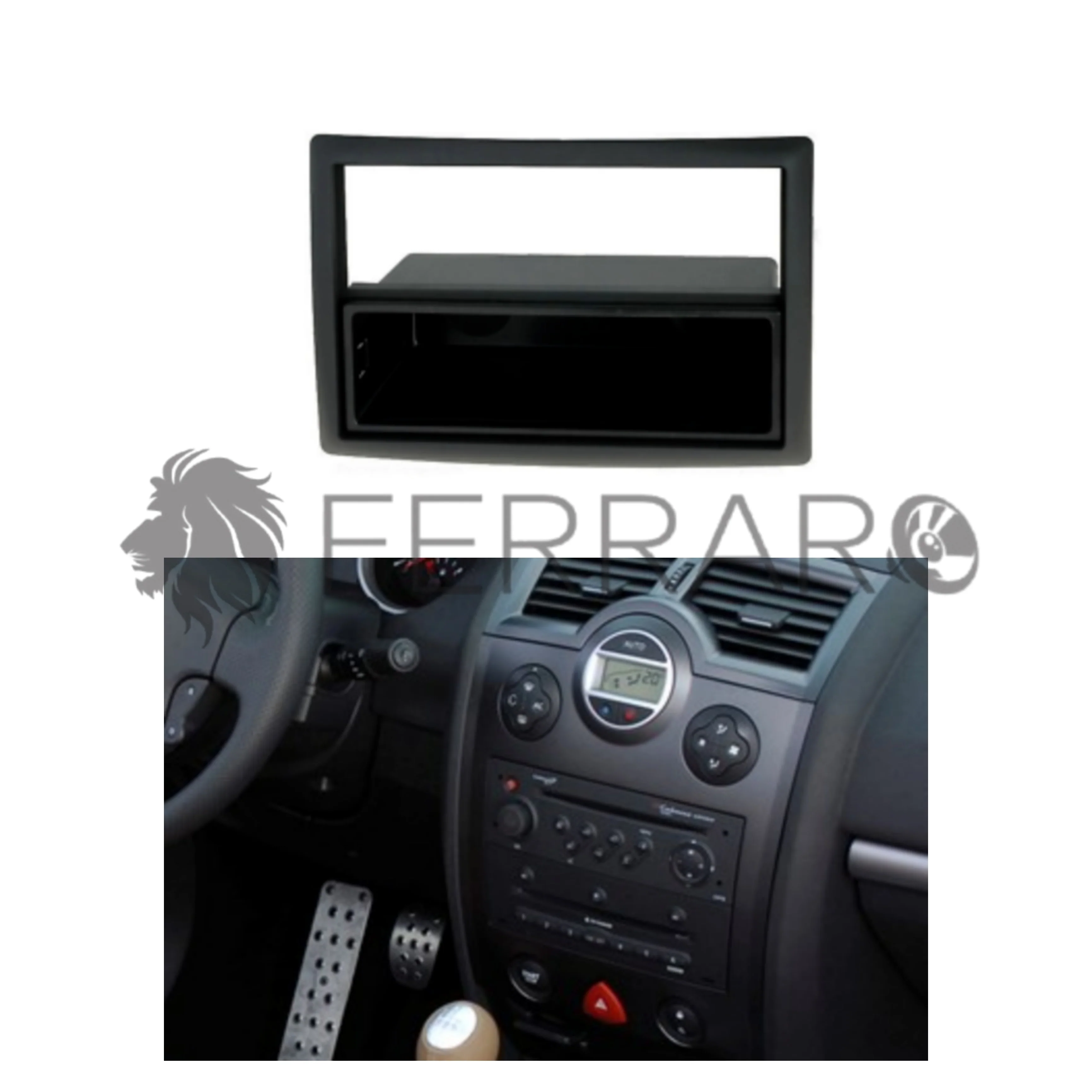Mascherina 1DIN con Cassetto | Renault Megane 2005-2010