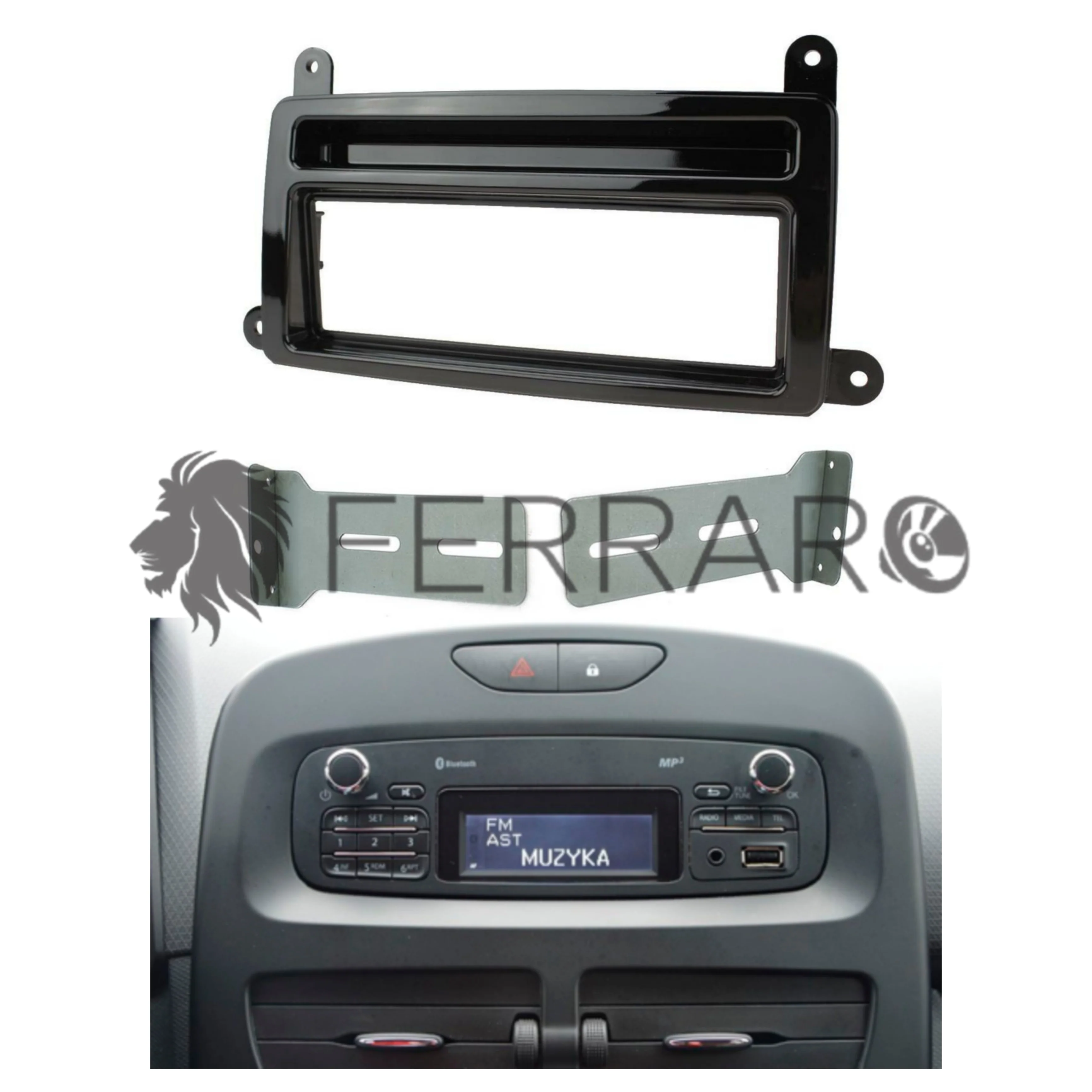 Mascherina 1DIN | NO MEDIANAV/R-LINK | Renault Clio dal 2017>