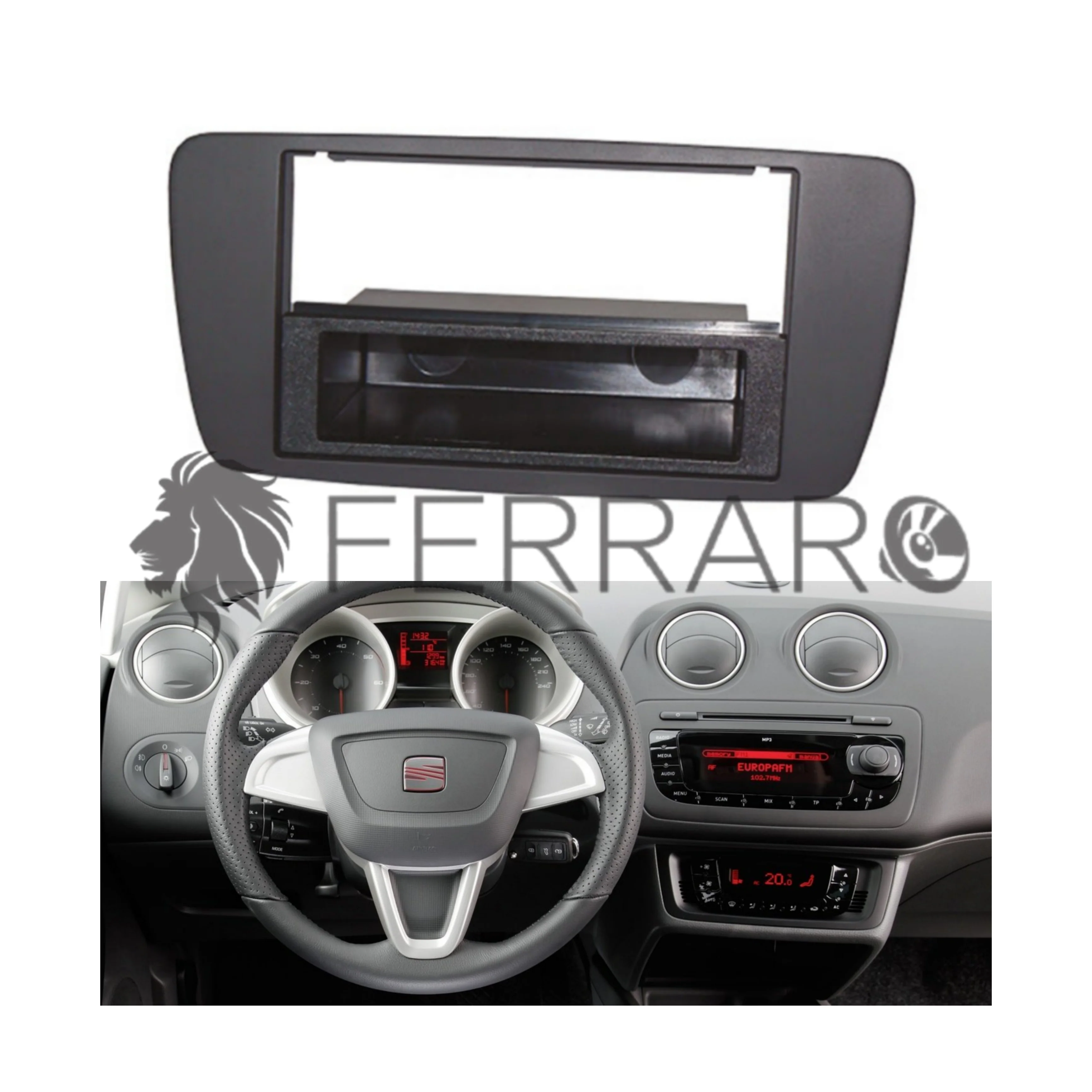 Mascherina 1DIN con Cassetto | Seat Ibiza (2008-2017) - Image 2