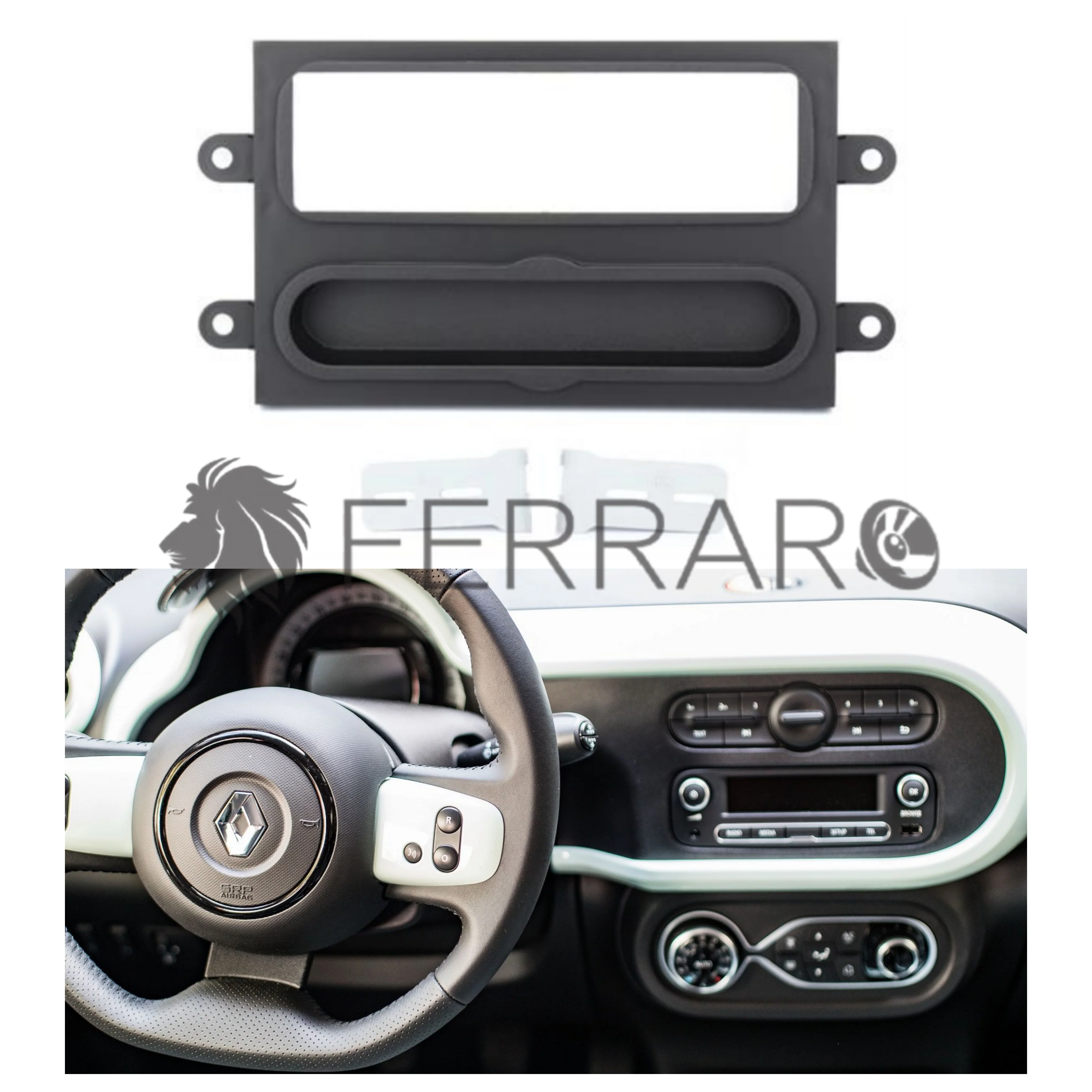 Mascherina 1DIN con Cassetto | Renault Twingo dal 2014>