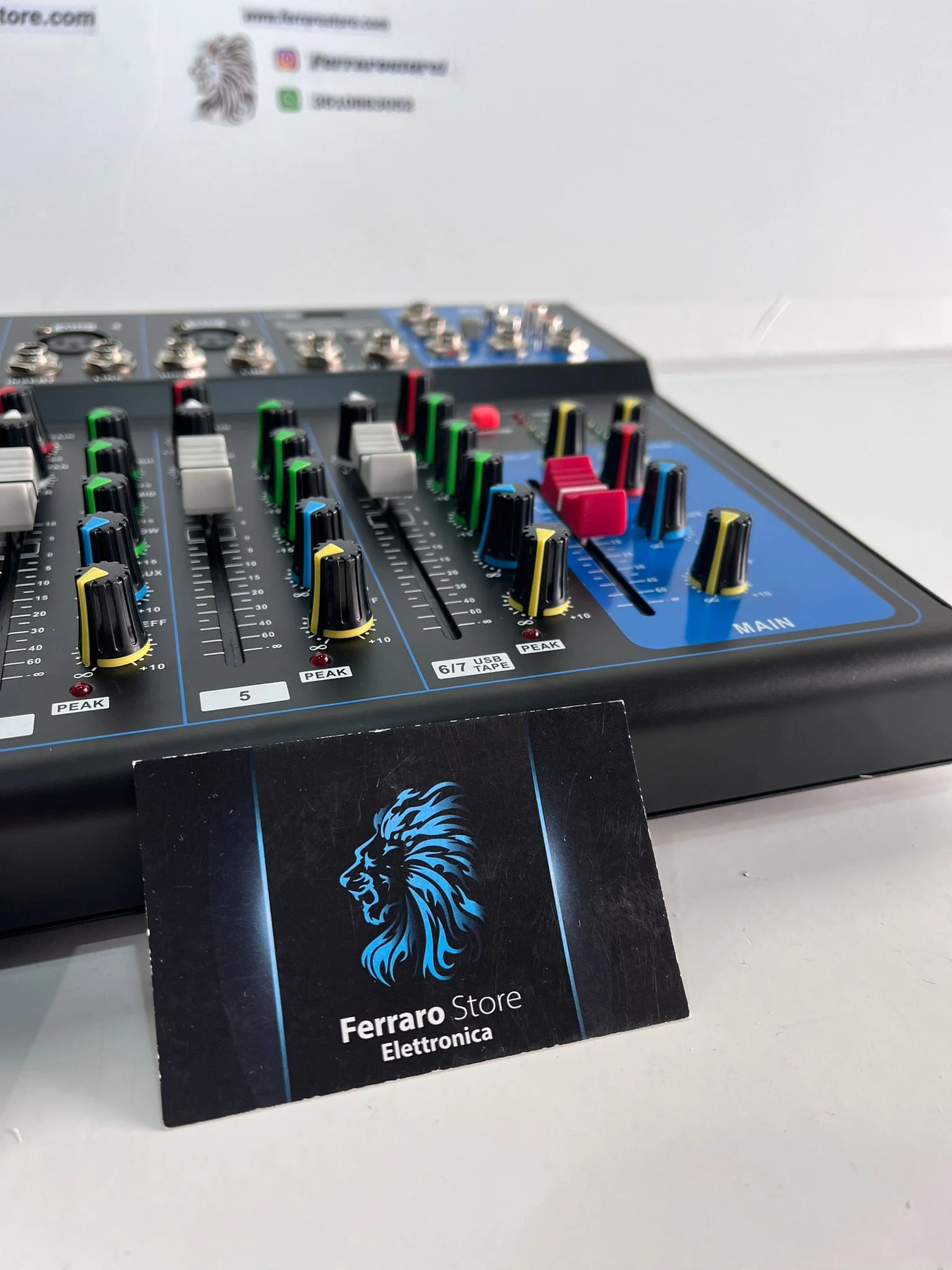 Mixer Audio 7 Canali, Professionale, USB, Bluetooth, DJ, Karaoke, Echo Live - Image 5