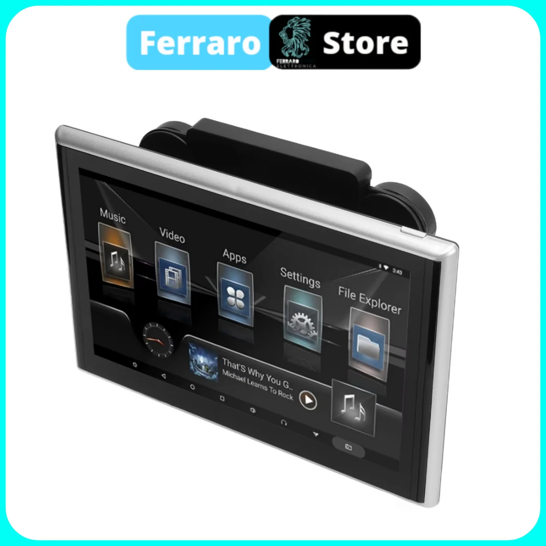 Monitor Poggiatesta per Auto, 10"Pollici, con Sistema Operativo Android, HD, 2/32GB, Supporto, Accessori - Image 3