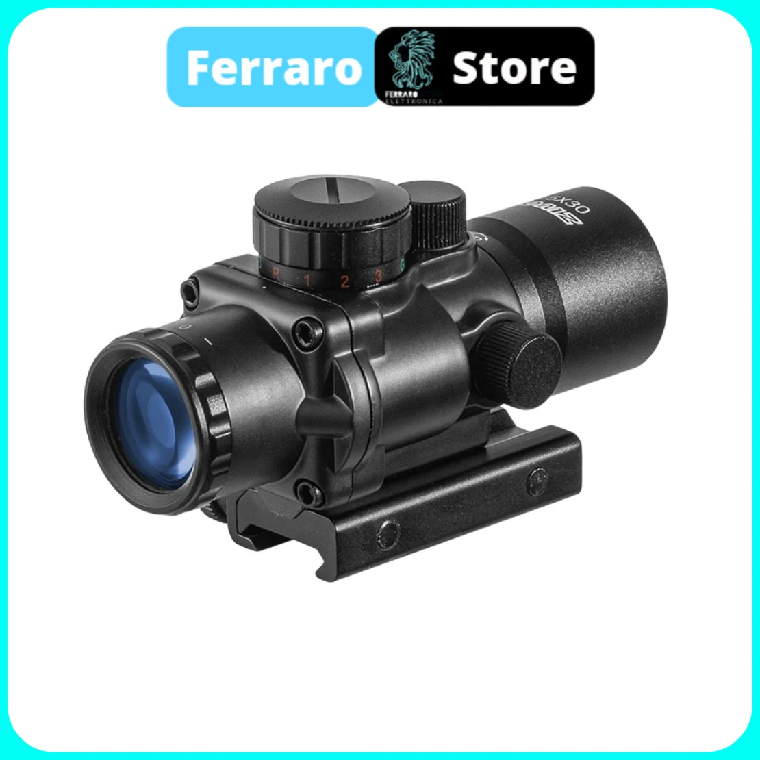 Ottica 3.5x30 - Mirino Telescopico Softair, Red & Green - Image 2