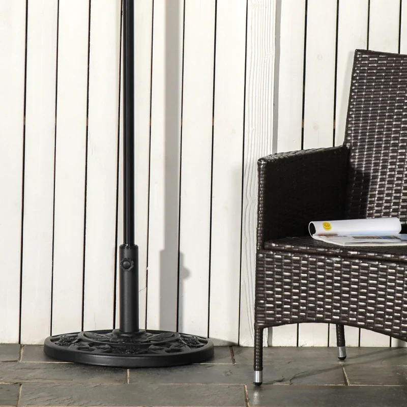 Outsunny Base per Ombrellone da Giardino con Palo da 35mm / 38mm / 48mm Cemento Φ50x32x32cm - Image 4
