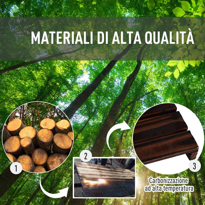 Outsunny Scaffale Portafiori a 4 Livelli, Fioriera da Esterno e Interno in Legno con 4 Ruote, 123.5 x 33 x 80cm - Image 9