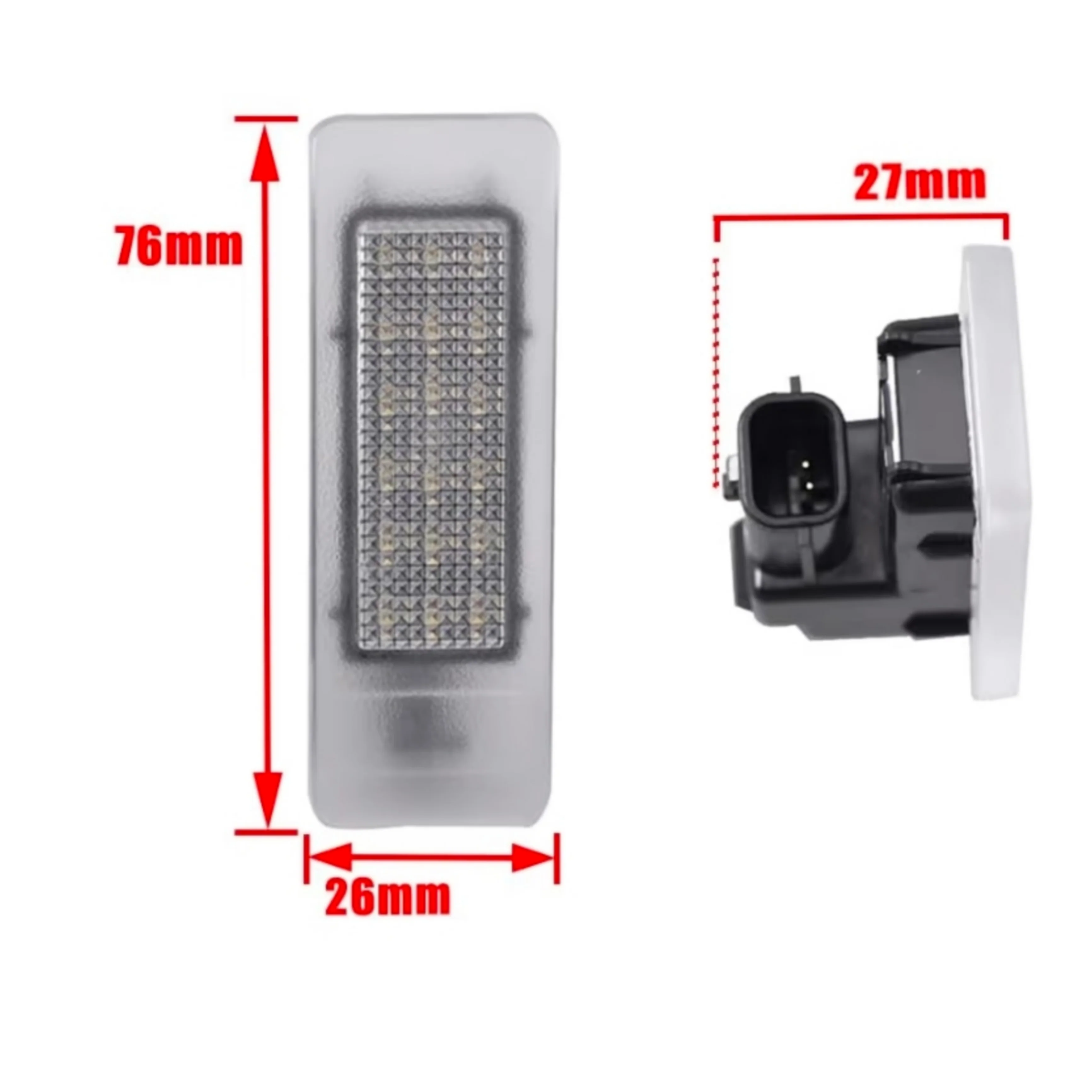 Set Luci Targa a Led per Renault, Infiniti, Nissan, Dacia (Compatibilità in Descrizione), Plug and Play - Image 4