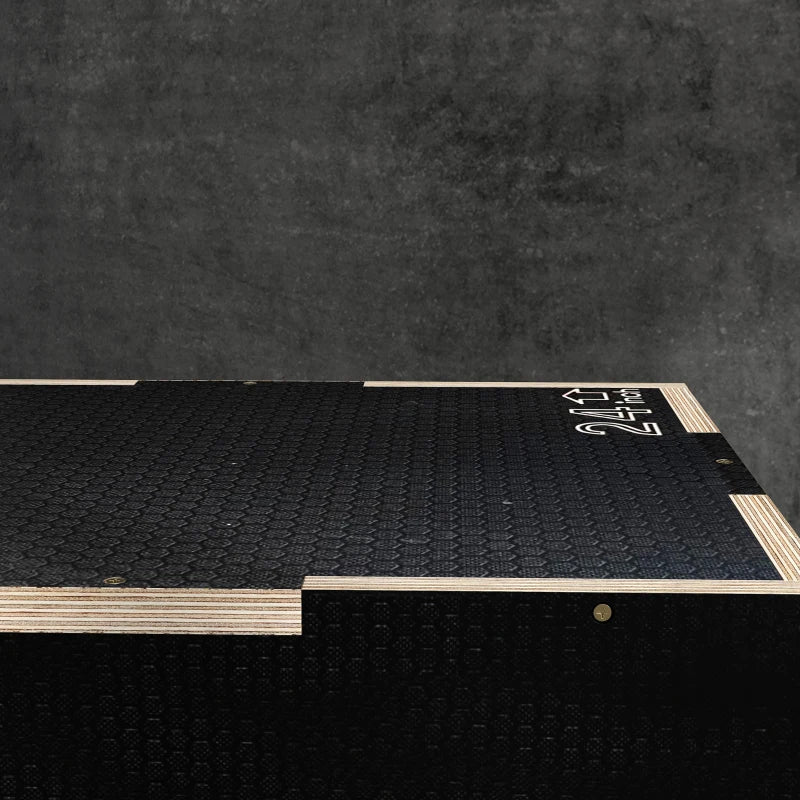 SPORTNOW Box Jump Pliometrico a 3 Altezze in Legno Antiscivolo, 61-51-41cm, Nero - Image 8