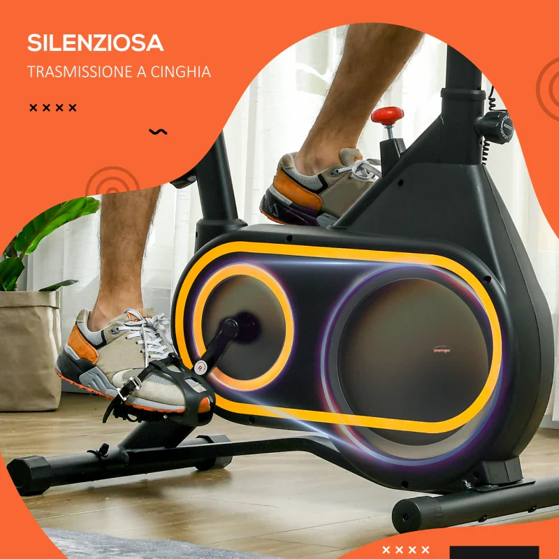 SPORTNOW Cyclette Magnetica con Volano da 4kg, Manubrio e Sellino Regolabili - Image 5
