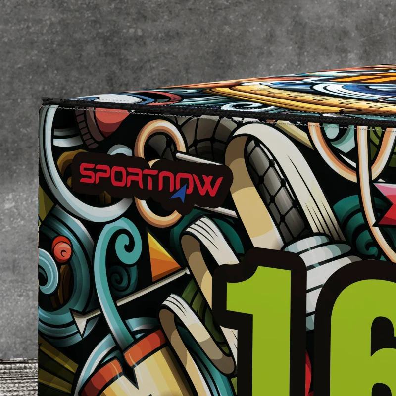 SPORTNOW Plyo Box 3 Altezze Jumping Box Antiscivolo per Casa e Palestra, 61x51x41 cm, Multicolore - Image 9