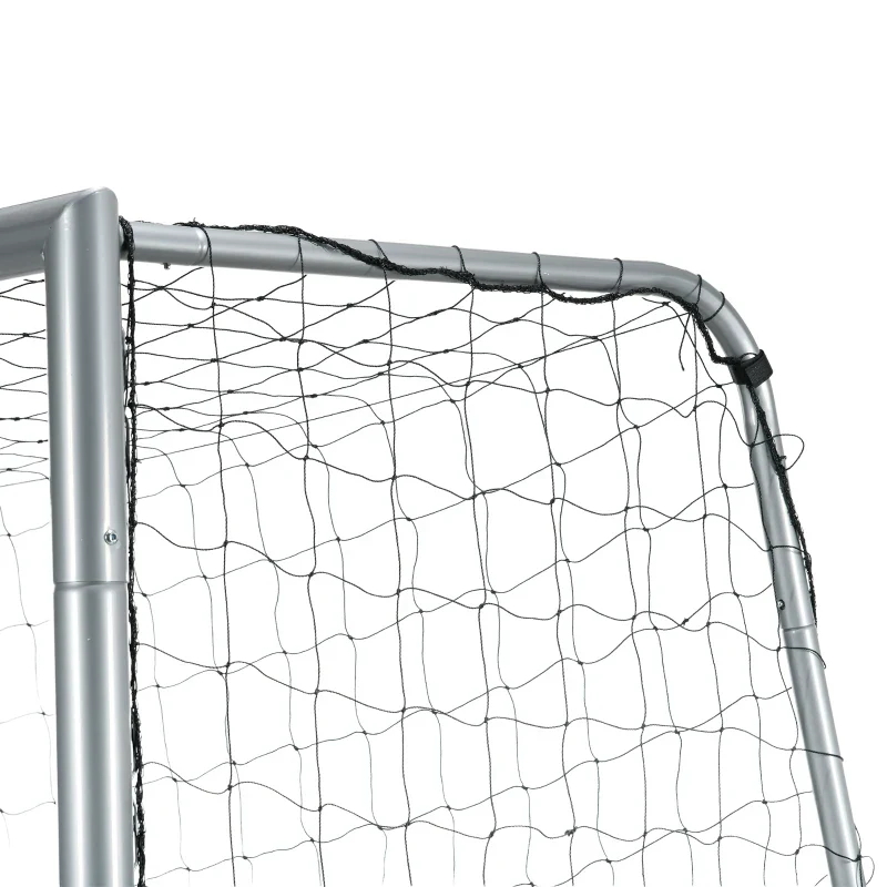 SPORTNOW Porta da Calcio Grigia 300x120x200 cm con Viti e Picchetti inclusi, in PE e Metallo - Image 4
