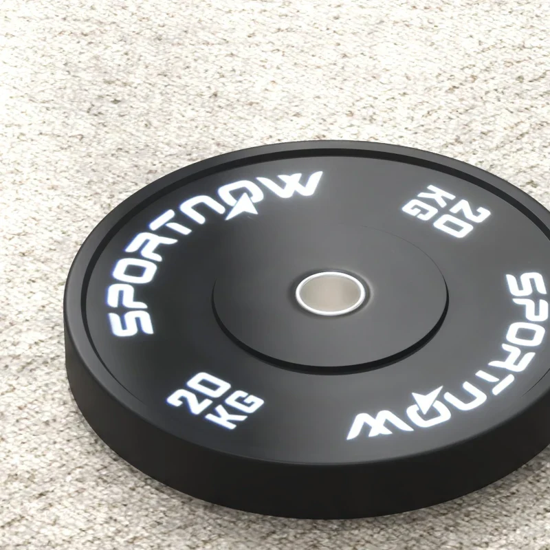 SPORTNOW Set di 2 Dischi Palestra da 20kg per Bilanciere e Manubri con Attacco Ø5cm, Nero - Image 8
