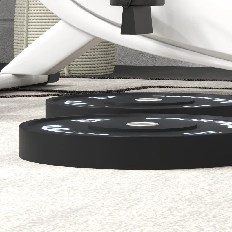 SPORTNOW Set di 2 Dischi Palestra da 20kg per Bilanciere e Manubri con Attacco Ø5cm, Nero - Image 9