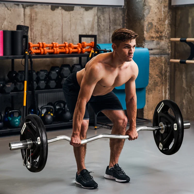 SPORTNOW Set di 2 Dischi Pesi da 20kg in Acciaio con Rivestimento in Gomma per Bilanciere - Image 2