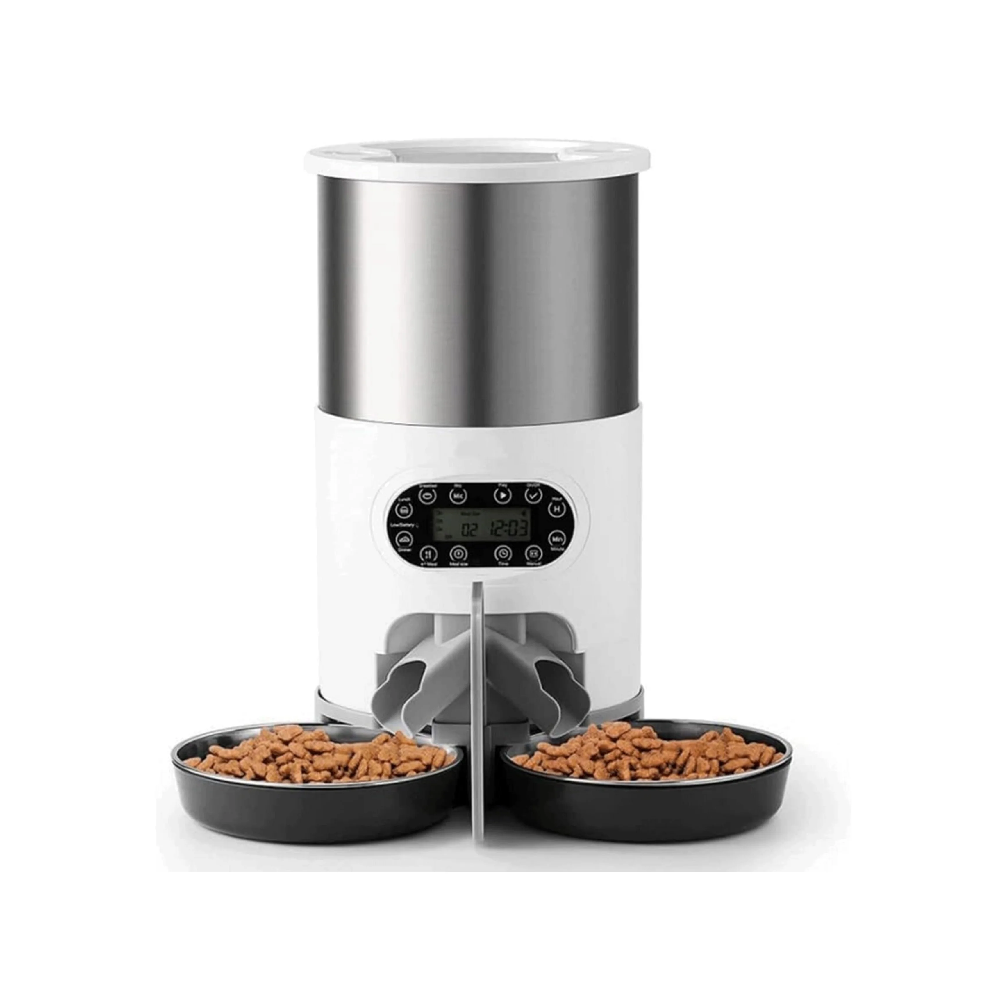Sunny Bowl Duo | WI-FI, Distributore Automatico di Cibo per Cani Gatti 4L Con 2 Ciotole
