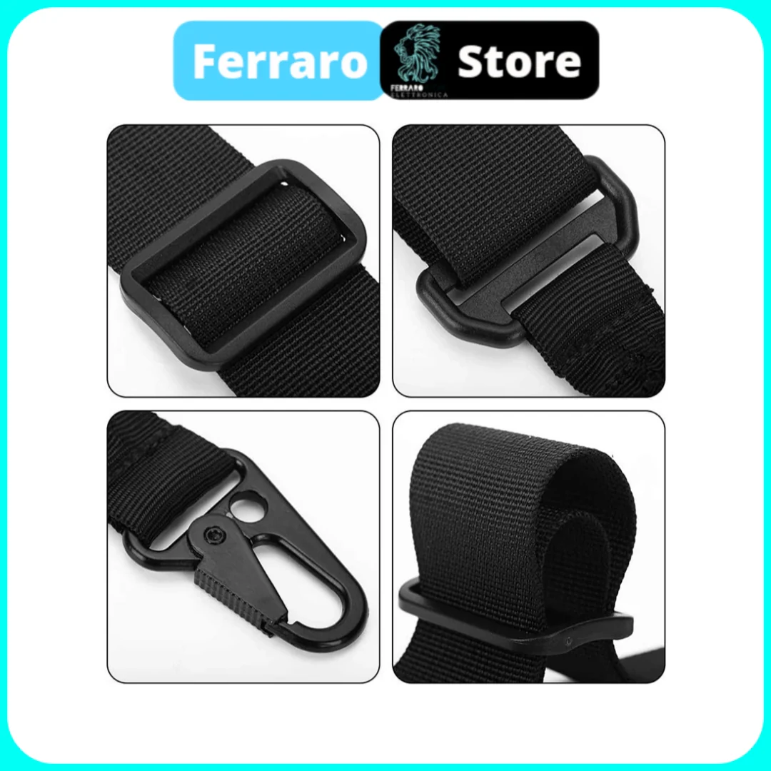 Supporto Tactical - 2 Punti Sling tracolla fucile, Fibbia in metallo gancio a sgancio rapido, Softair AK M4, Beige - Image 2